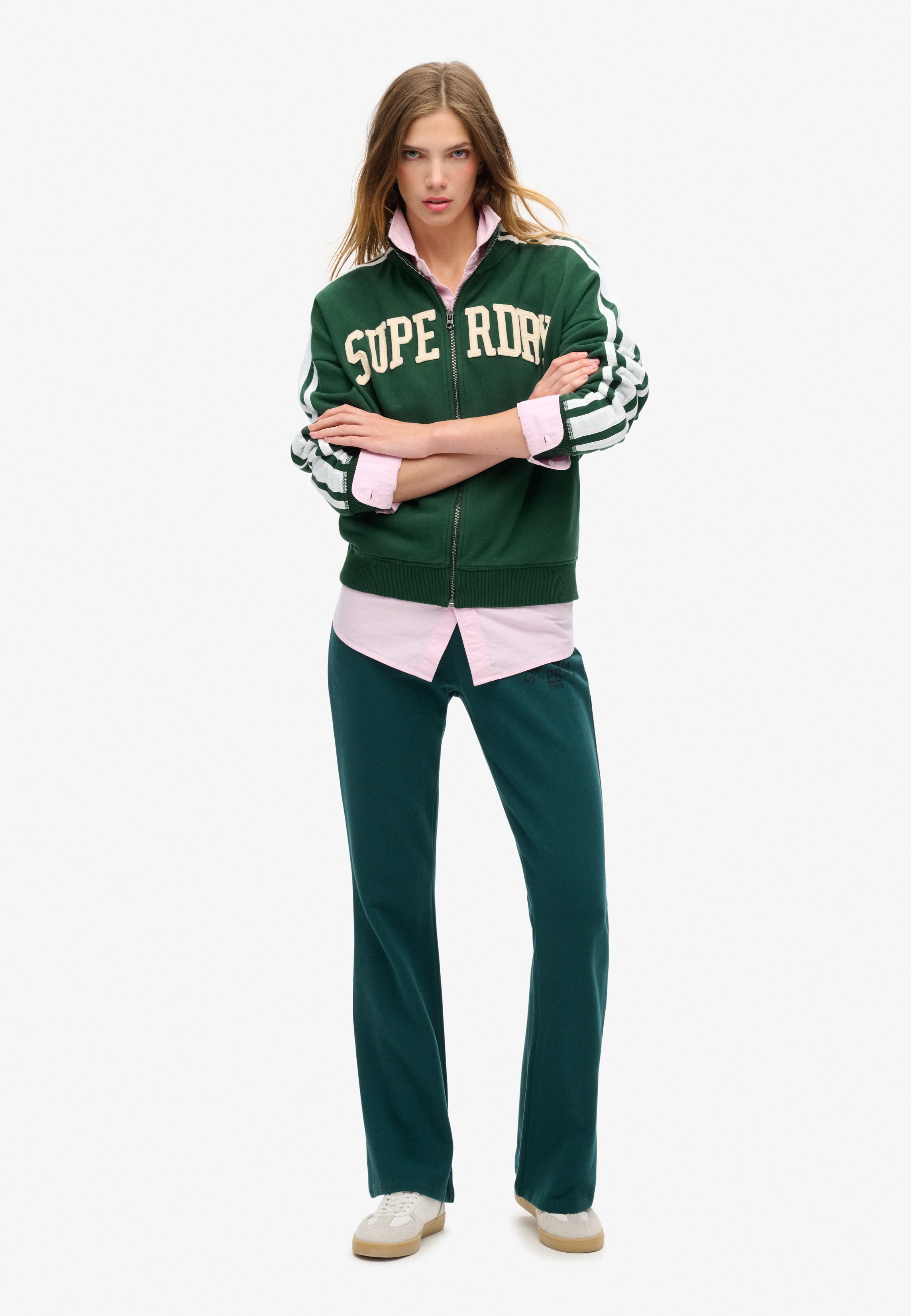 ATHLETIC APPLQ LOOSE ZIP TRACK