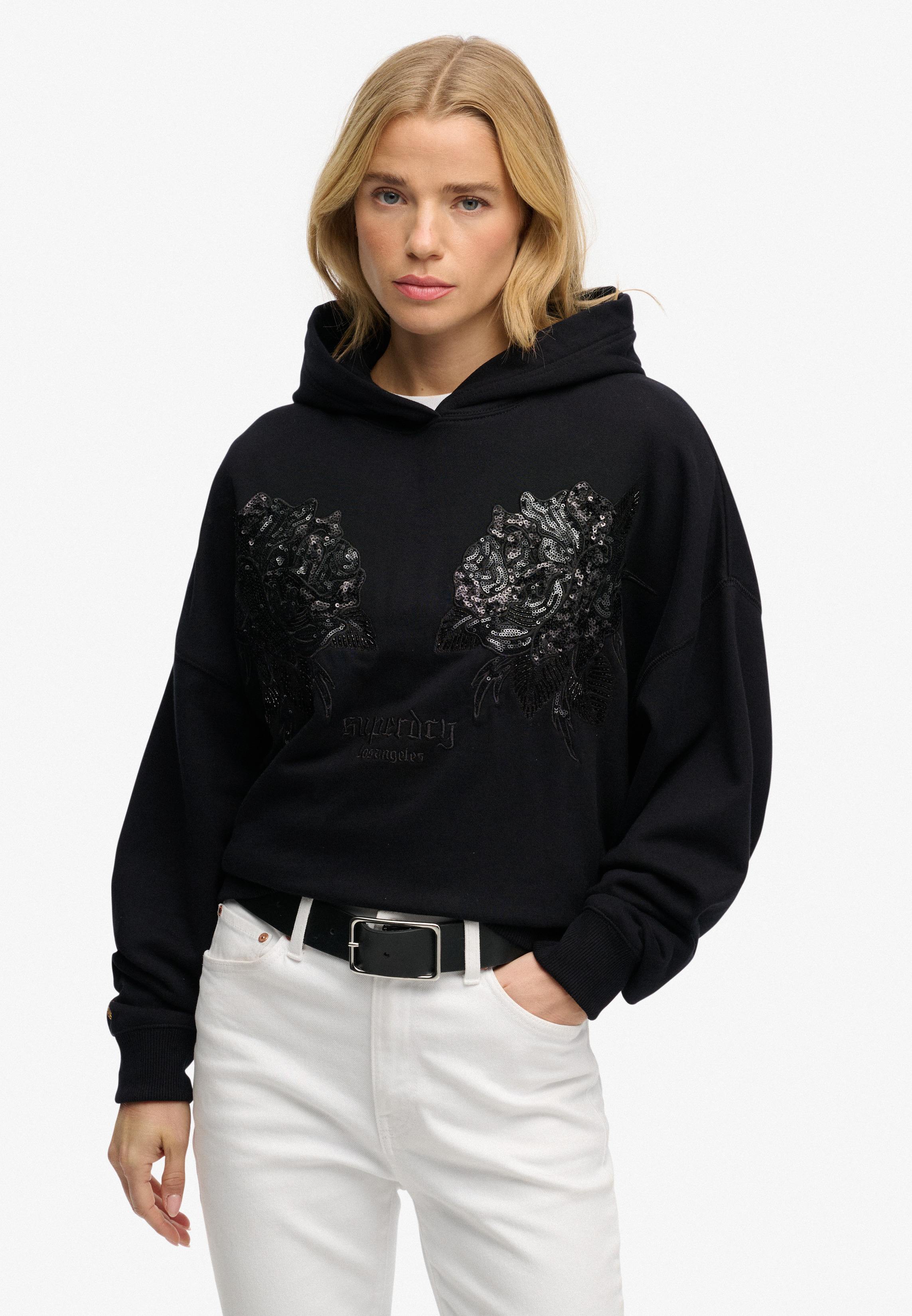 TATTOO EMBELLISH OVERSIZE HOOD