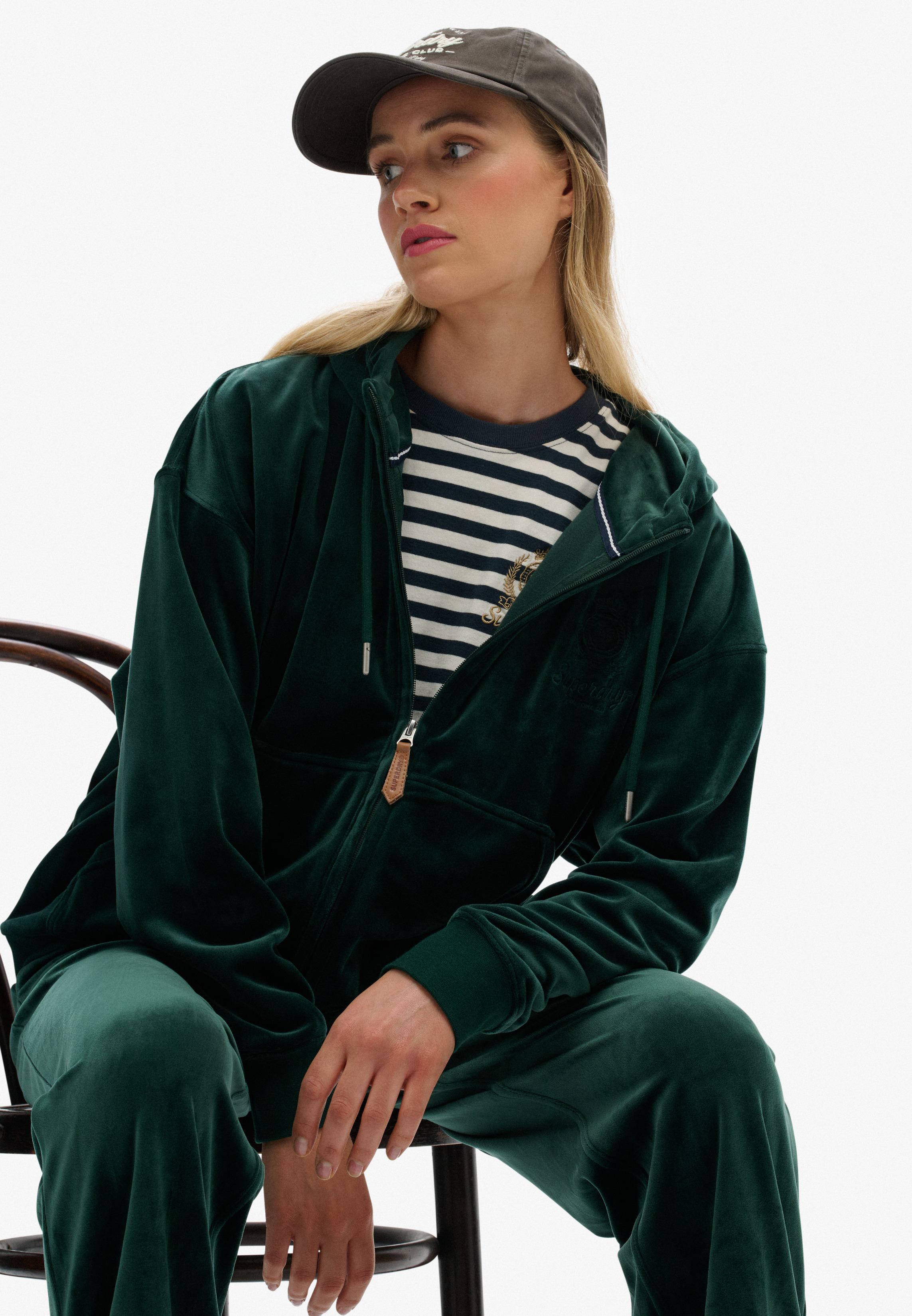 COUNTRY CLUB VELOUR ZIPHOOD