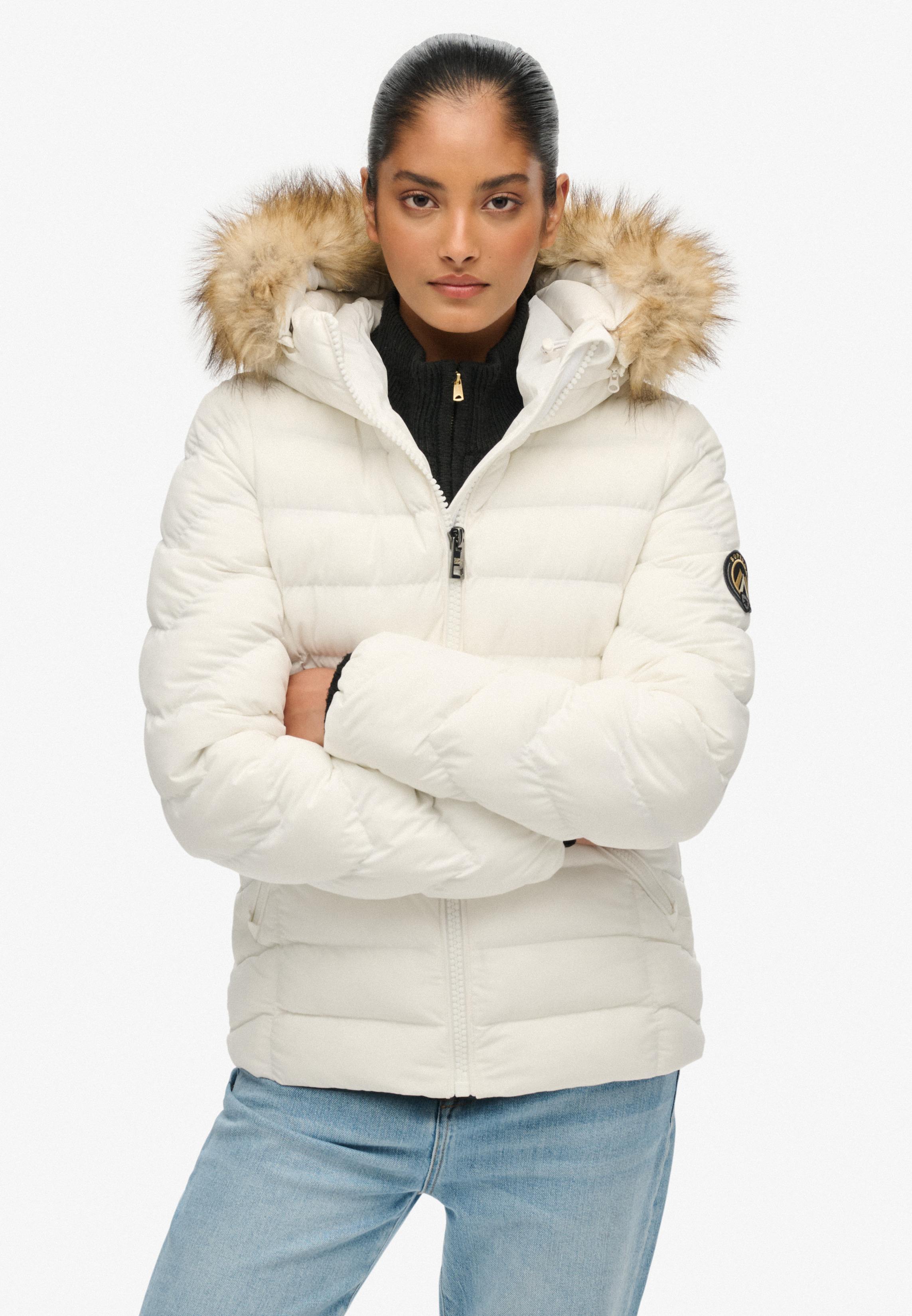 FUJI FAUX FUR HOOD PADDED JKT
