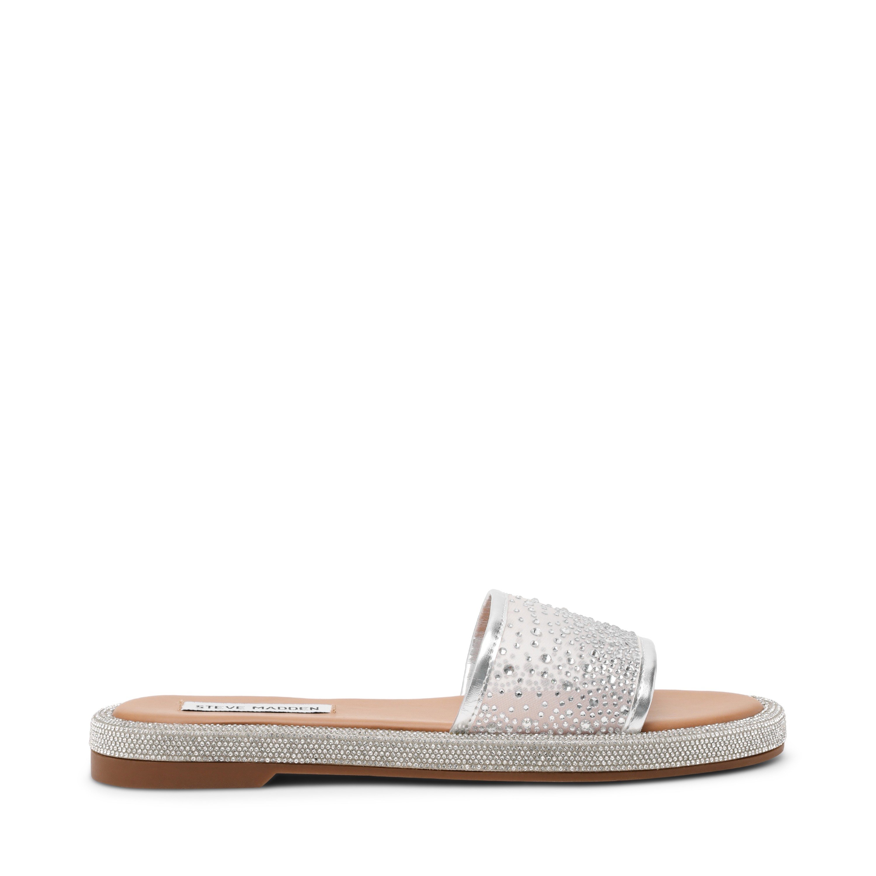 Aesha Silver Mesh Flats
