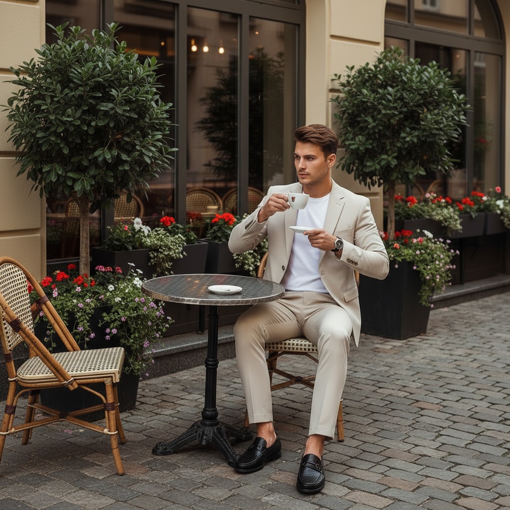 Alexandder-C Black Croco Tie-Ups & Dress Loafers