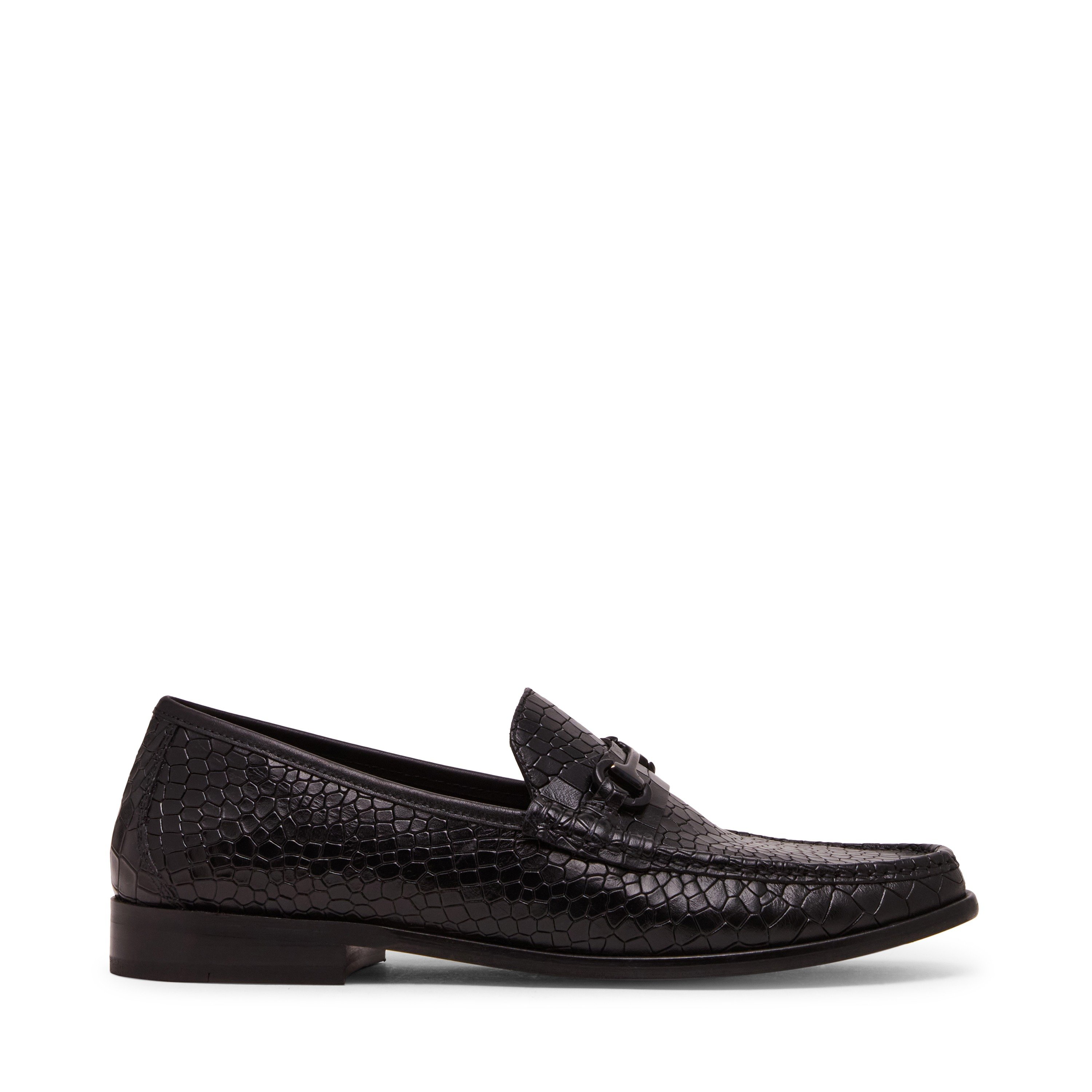 Alexandder-C Black Croco Tie-Ups & Dress Loafers