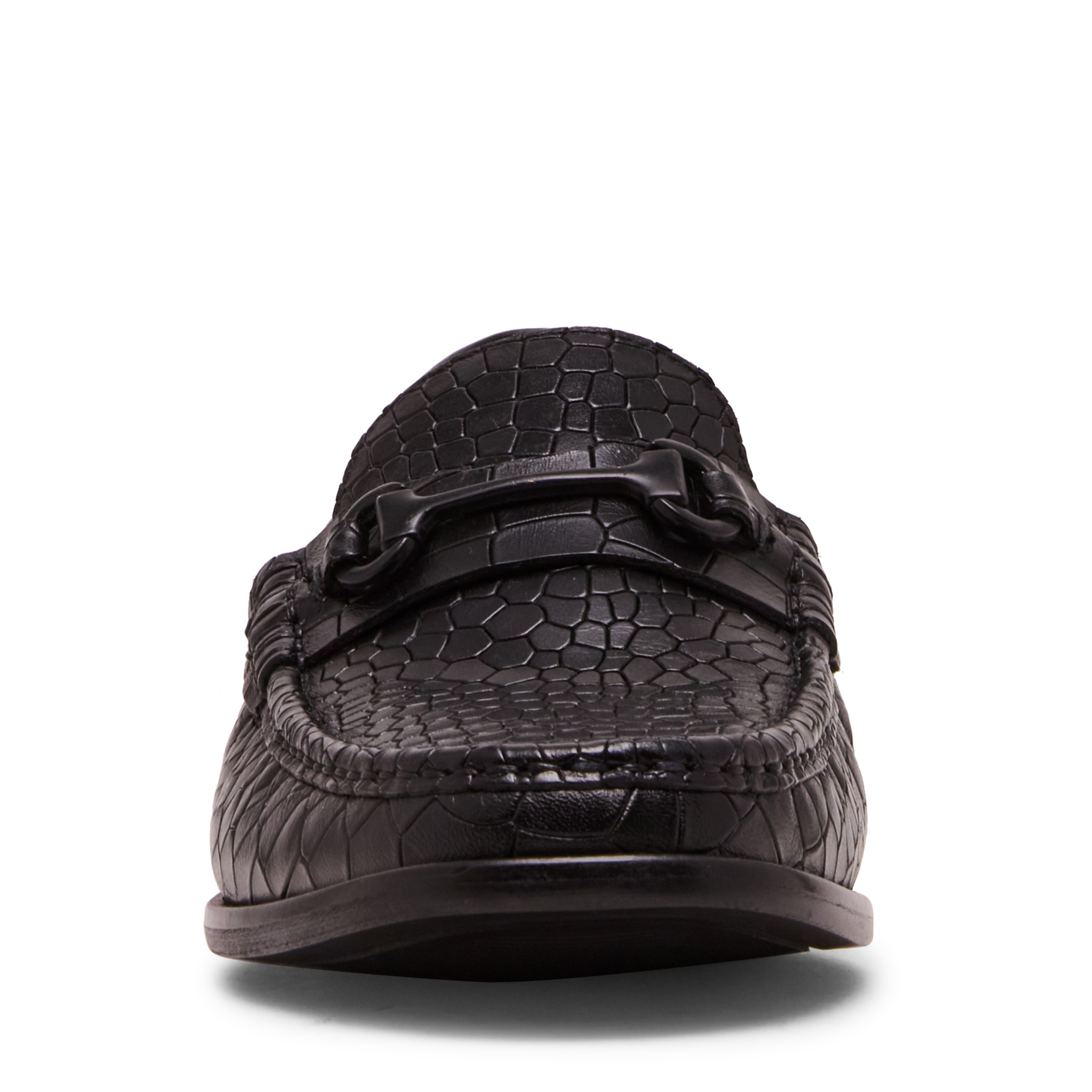 Alexandder-C Black Croco Tie-Ups & Dress Loafers