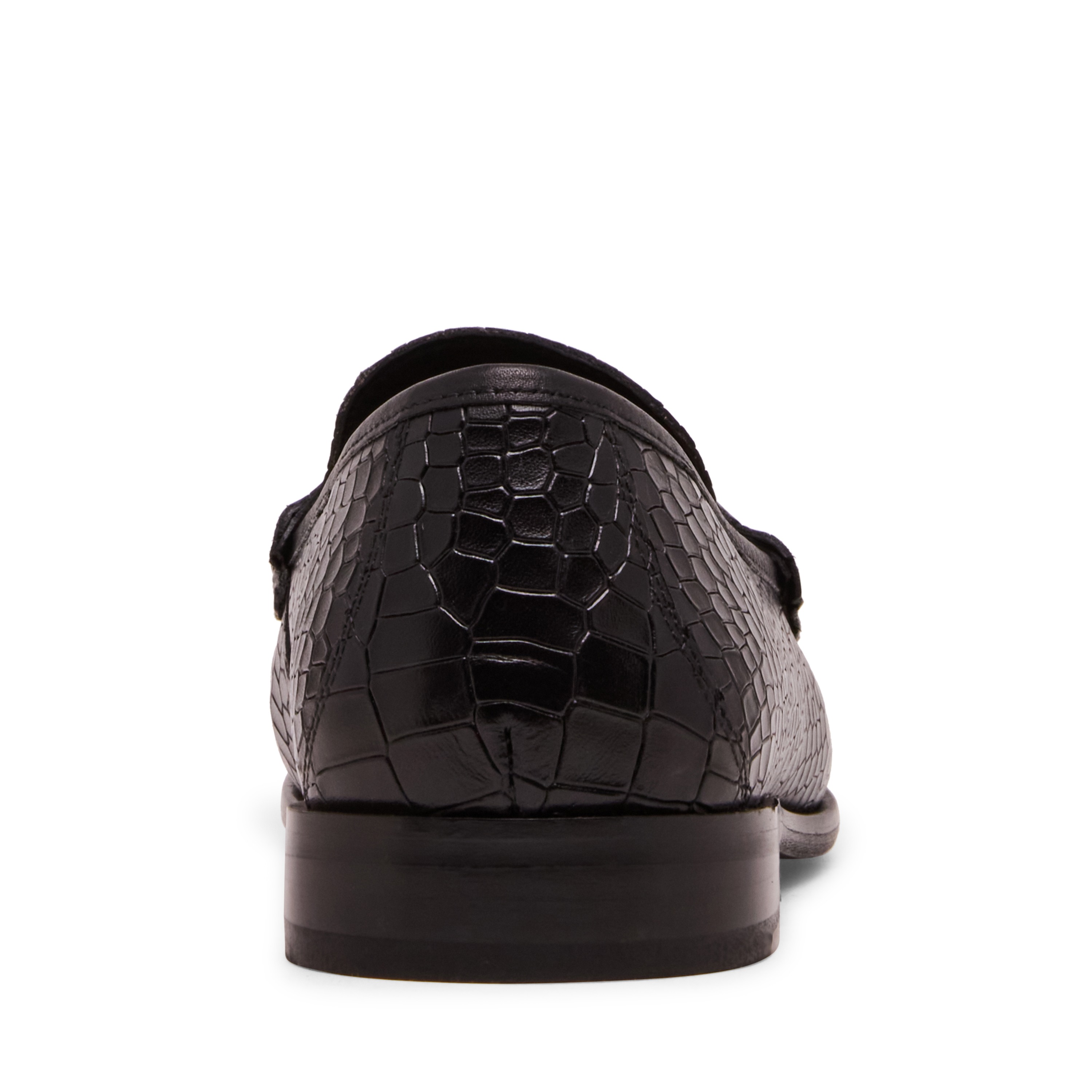 Alexandder-C Black Croco Tie-Ups & Dress Loafers