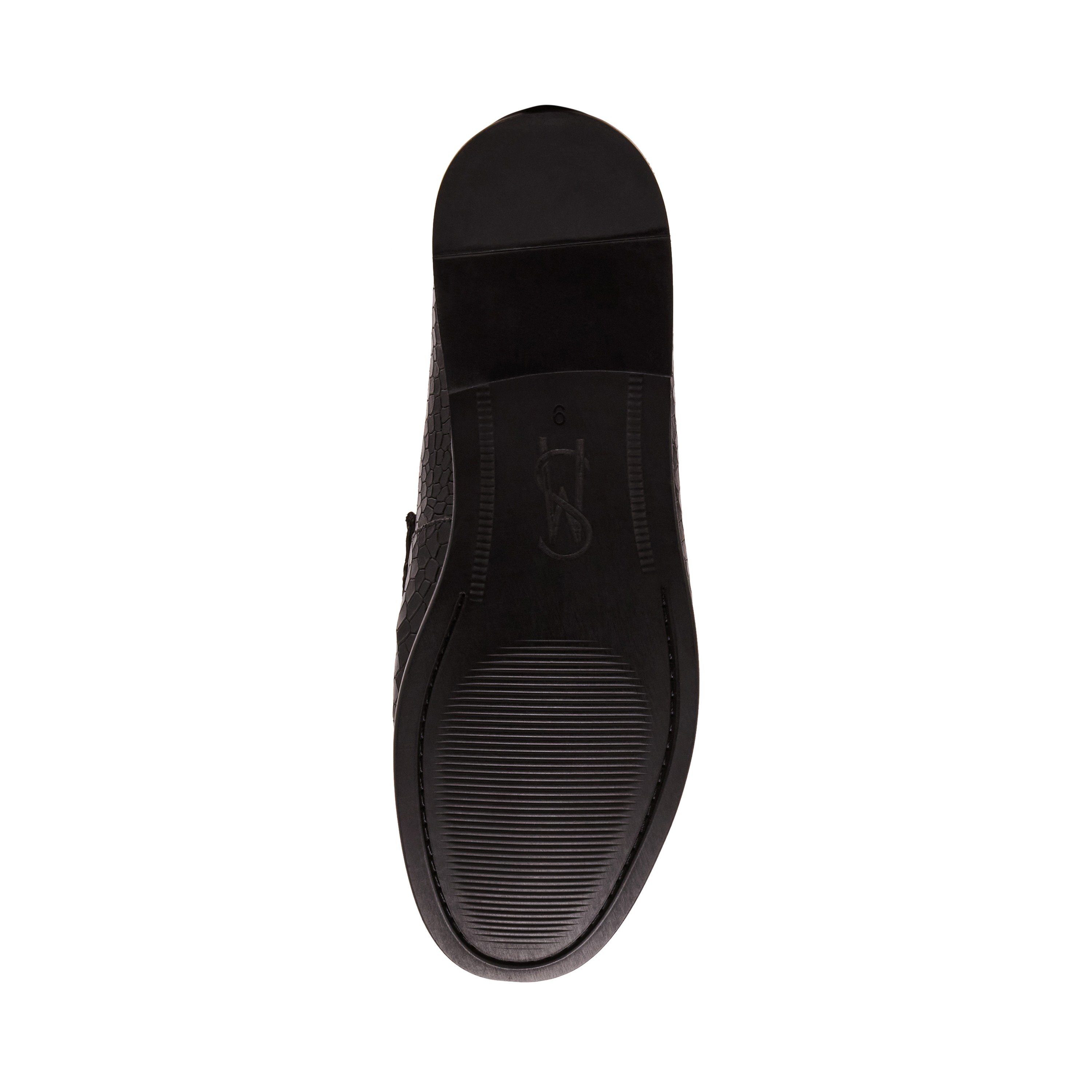 Alexandder-C Black Croco Tie-Ups & Dress Loafers