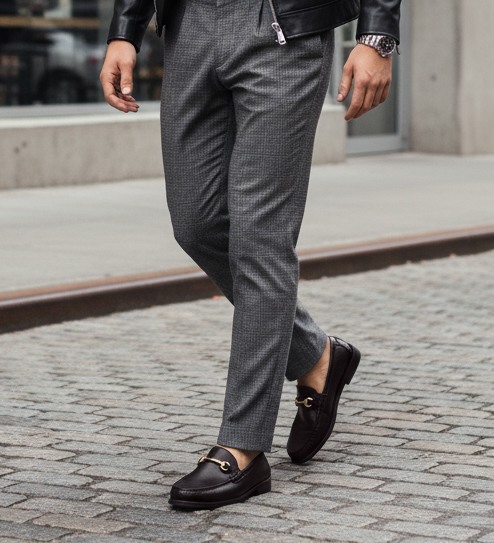 Alexandder Black Leather Tie-Ups & Dress Loafers