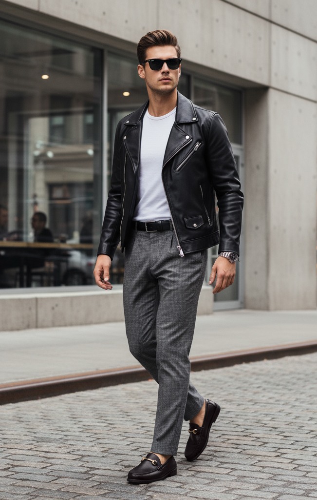 Alexandder Black Leather Tie-Ups & Dress Loafers