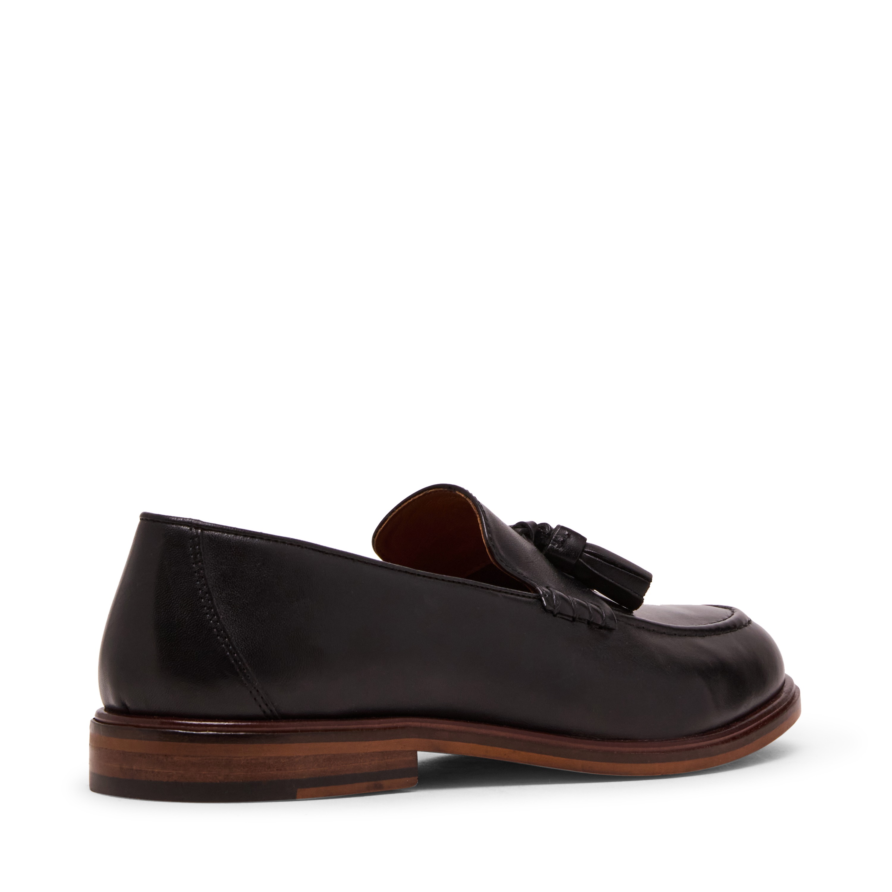 Carll Black Leather Tie-Ups & Dress Loafers