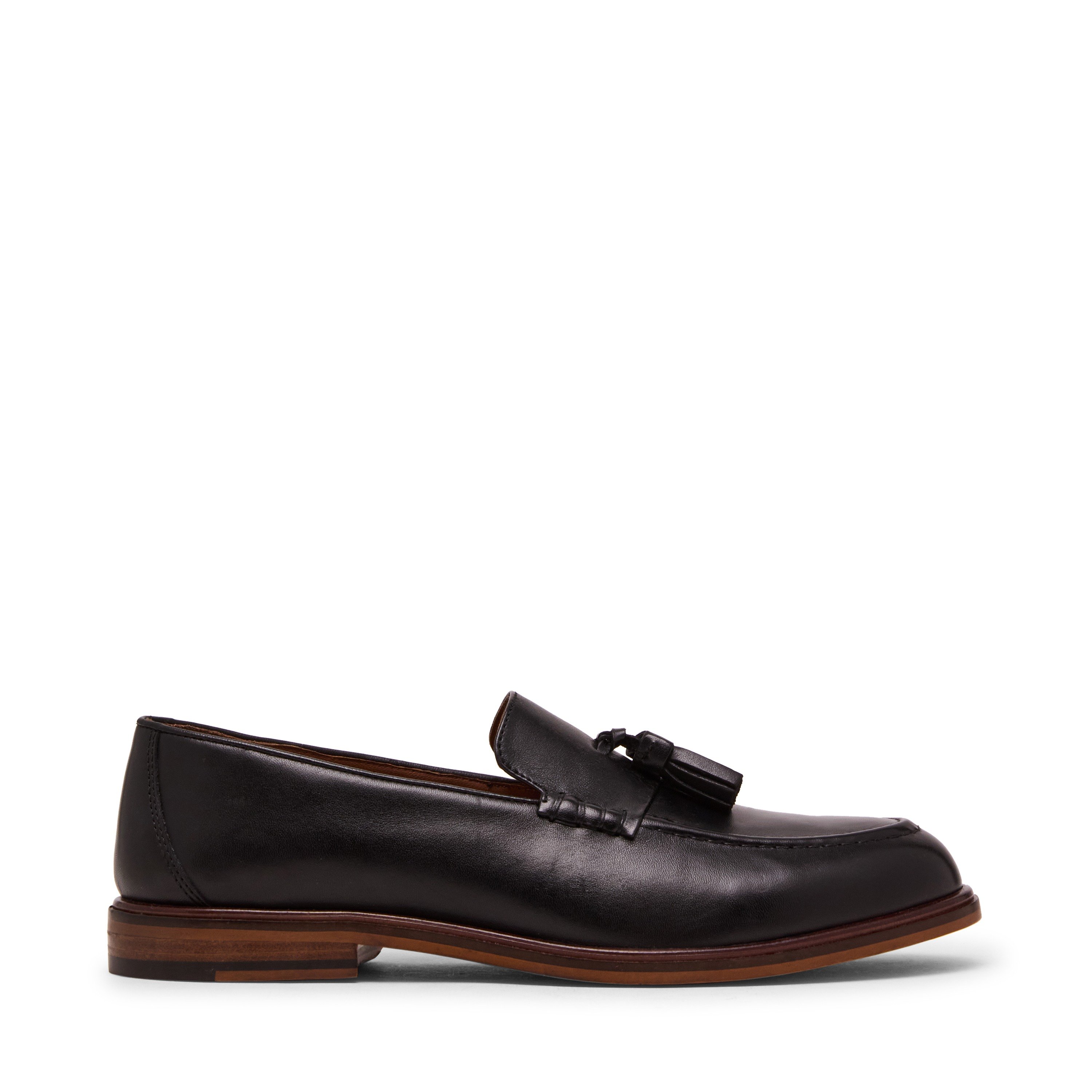 Carll Black Leather Tie-Ups & Dress Loafers