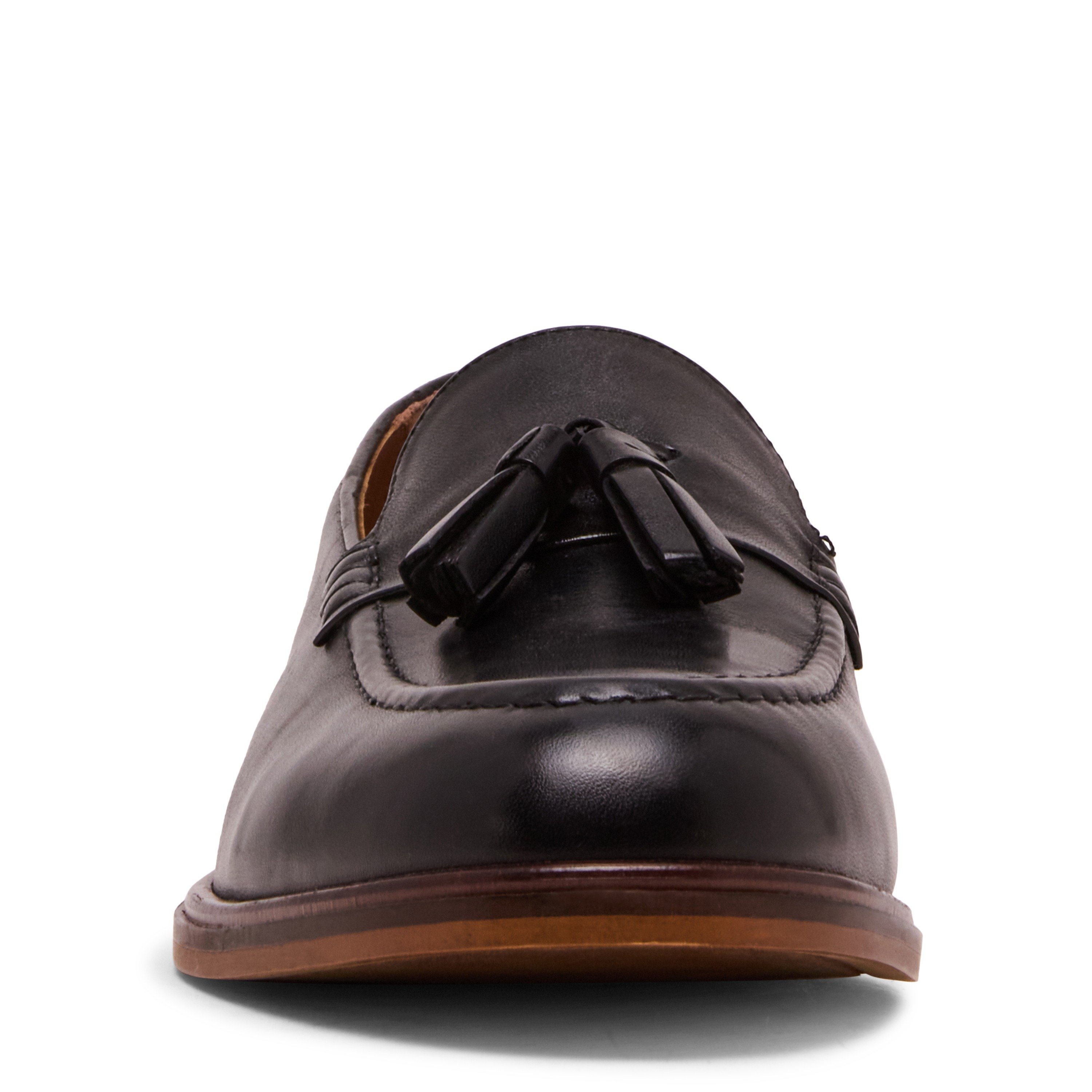 Carll Black Leather Tie-Ups & Dress Loafers