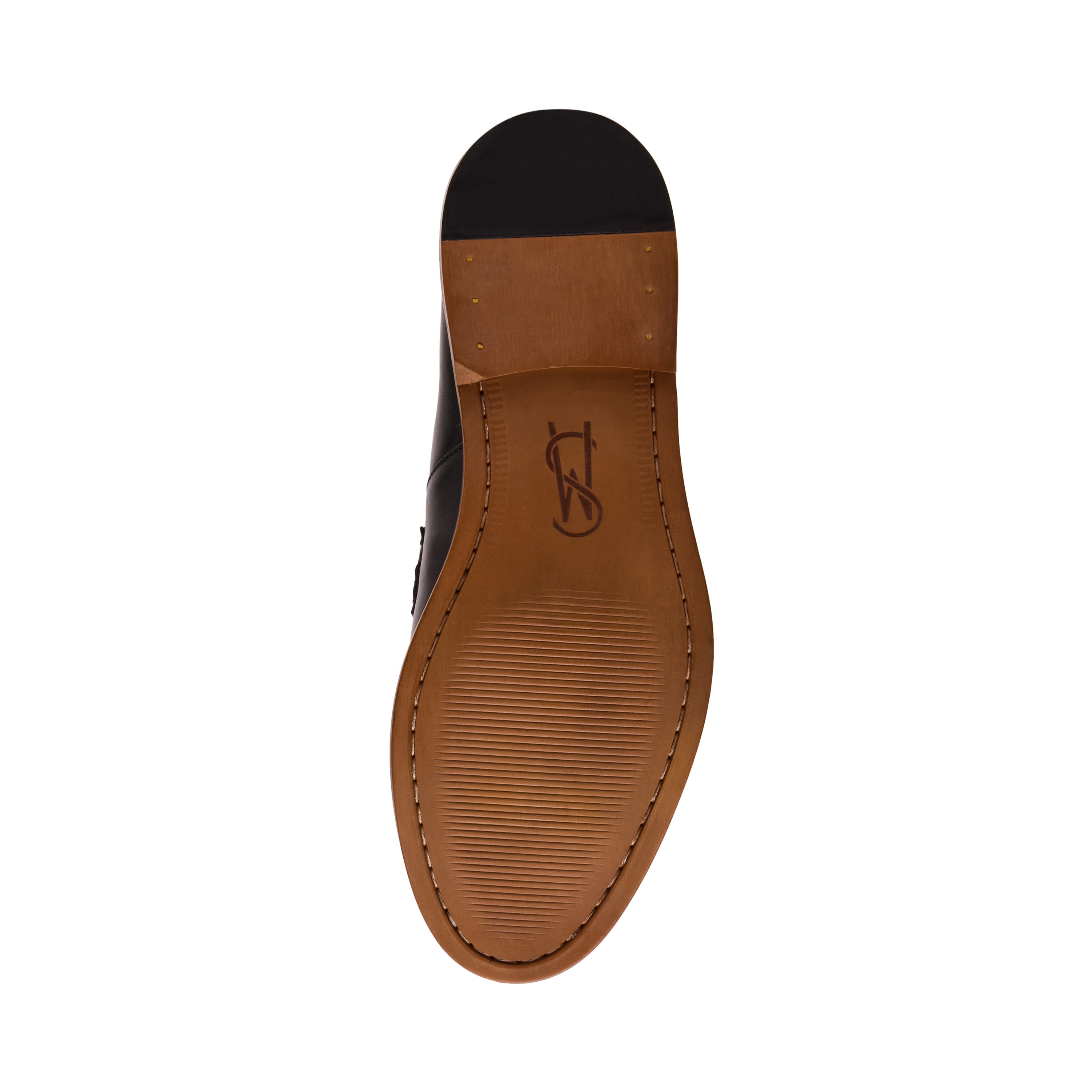 Carll Black Leather Tie-Ups & Dress Loafers
