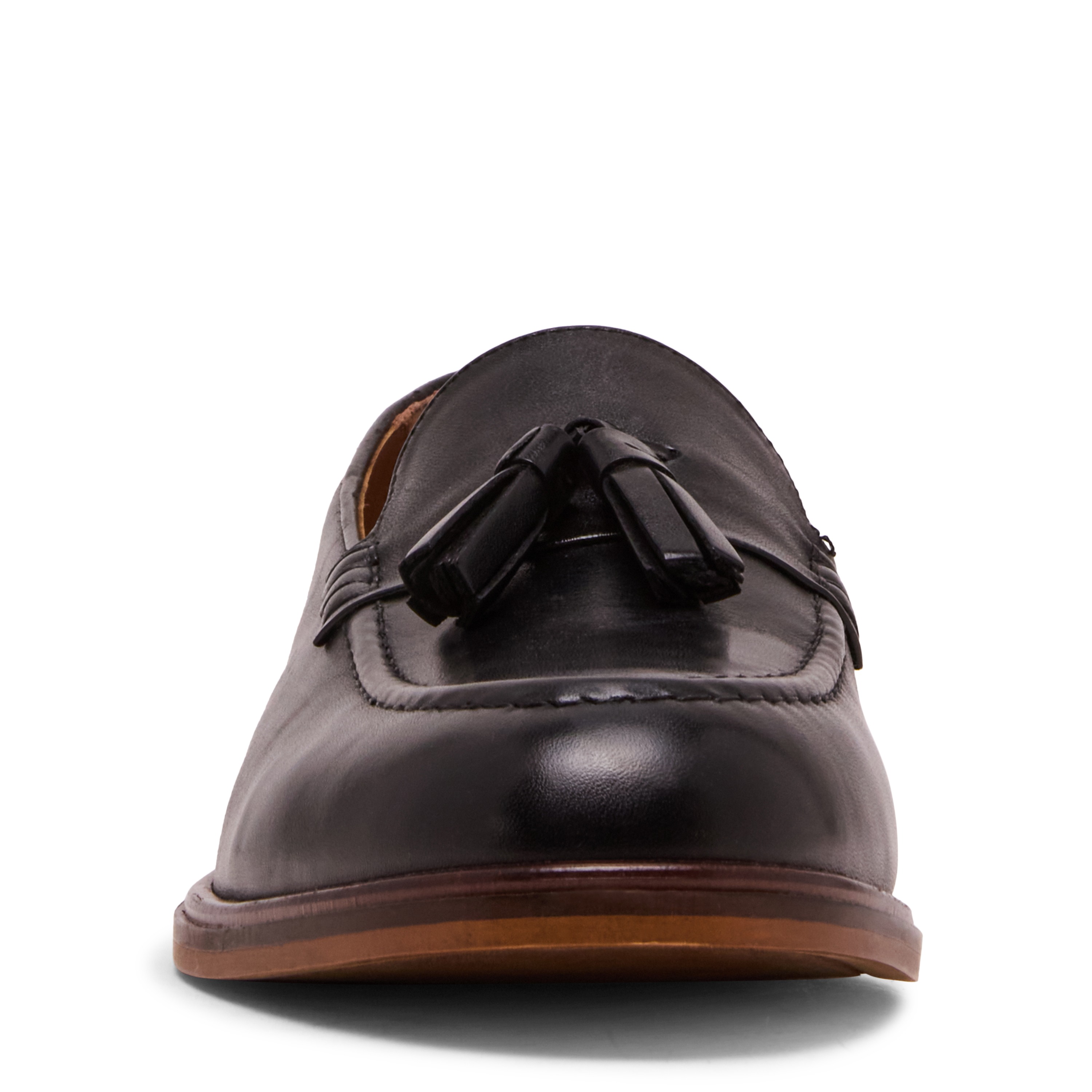 Carll Black Leather Tie-Ups & Dress Loafers