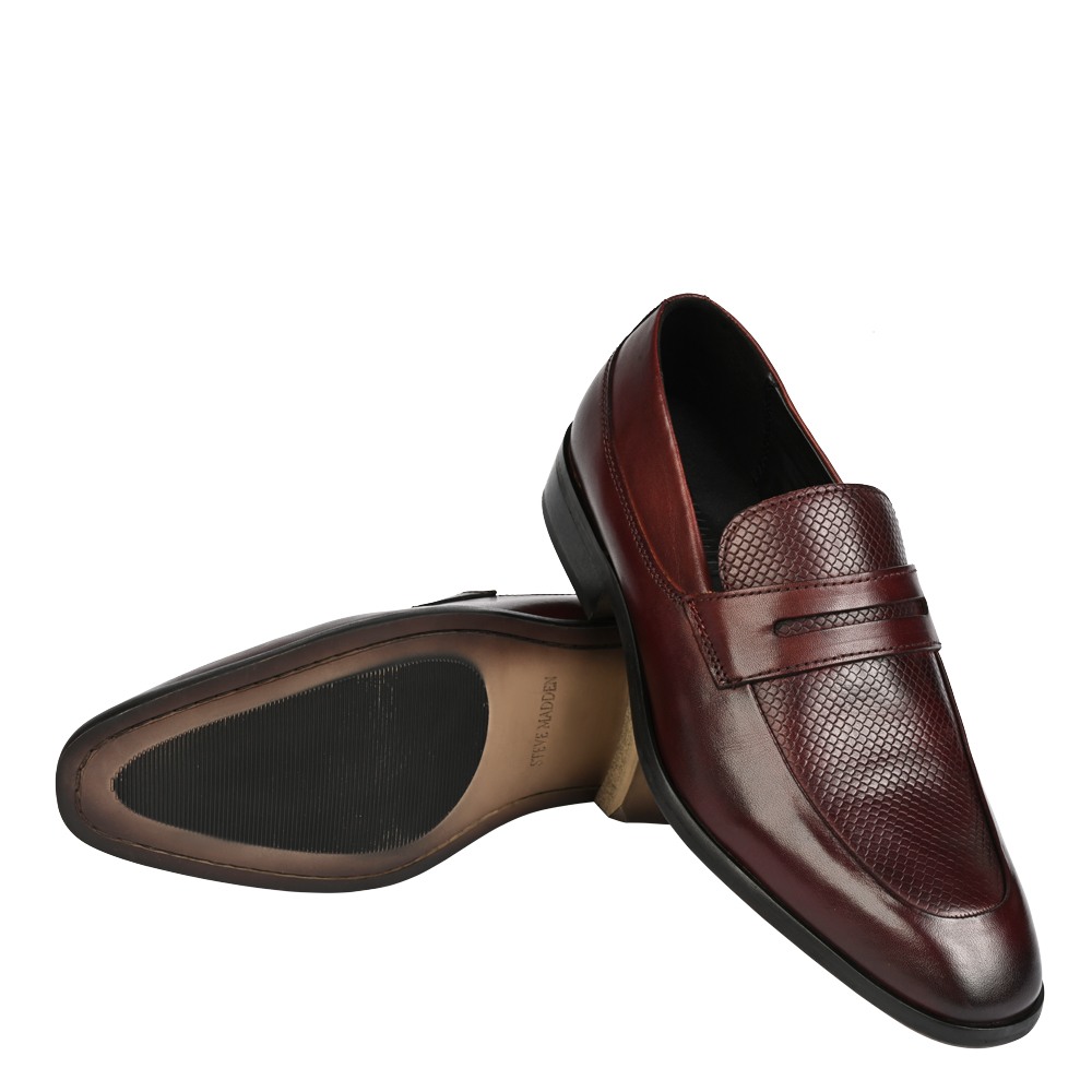 Franklin Burgundy Leather Tie-Ups & Dress Loafers