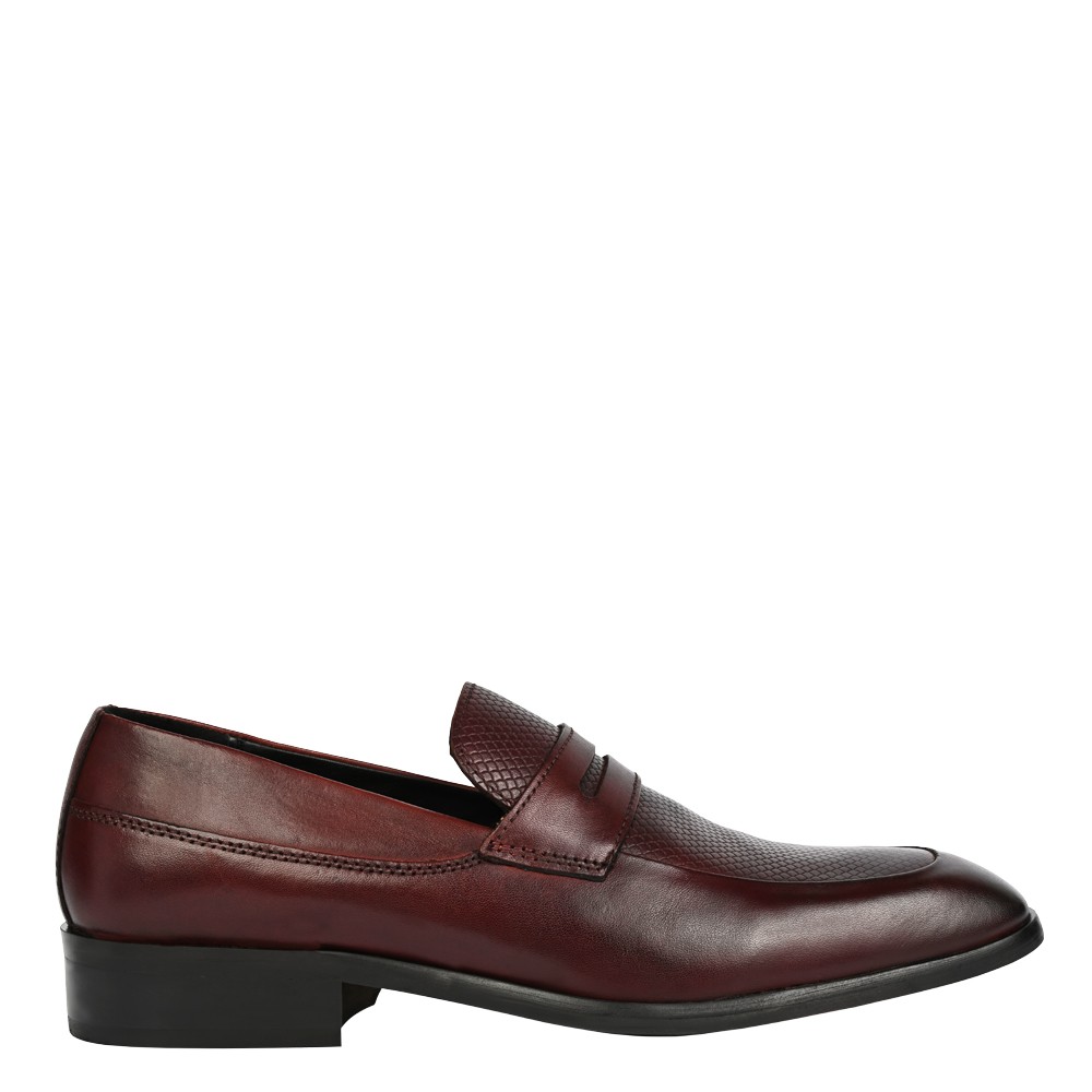 Franklin Burgundy Leather Tie-Ups & Dress Loafers