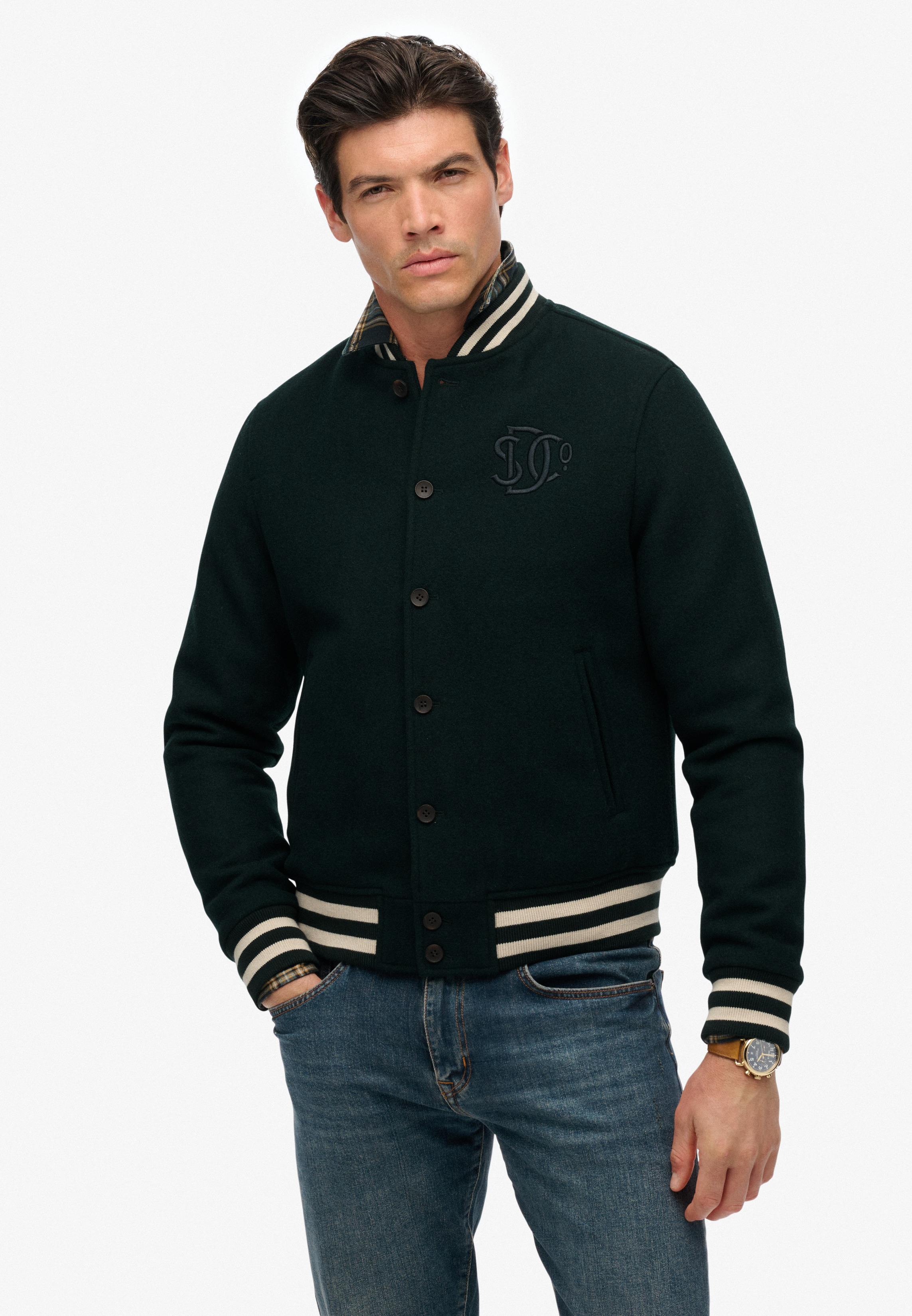 VARSITY MONOGRAM WOOL BOMBER