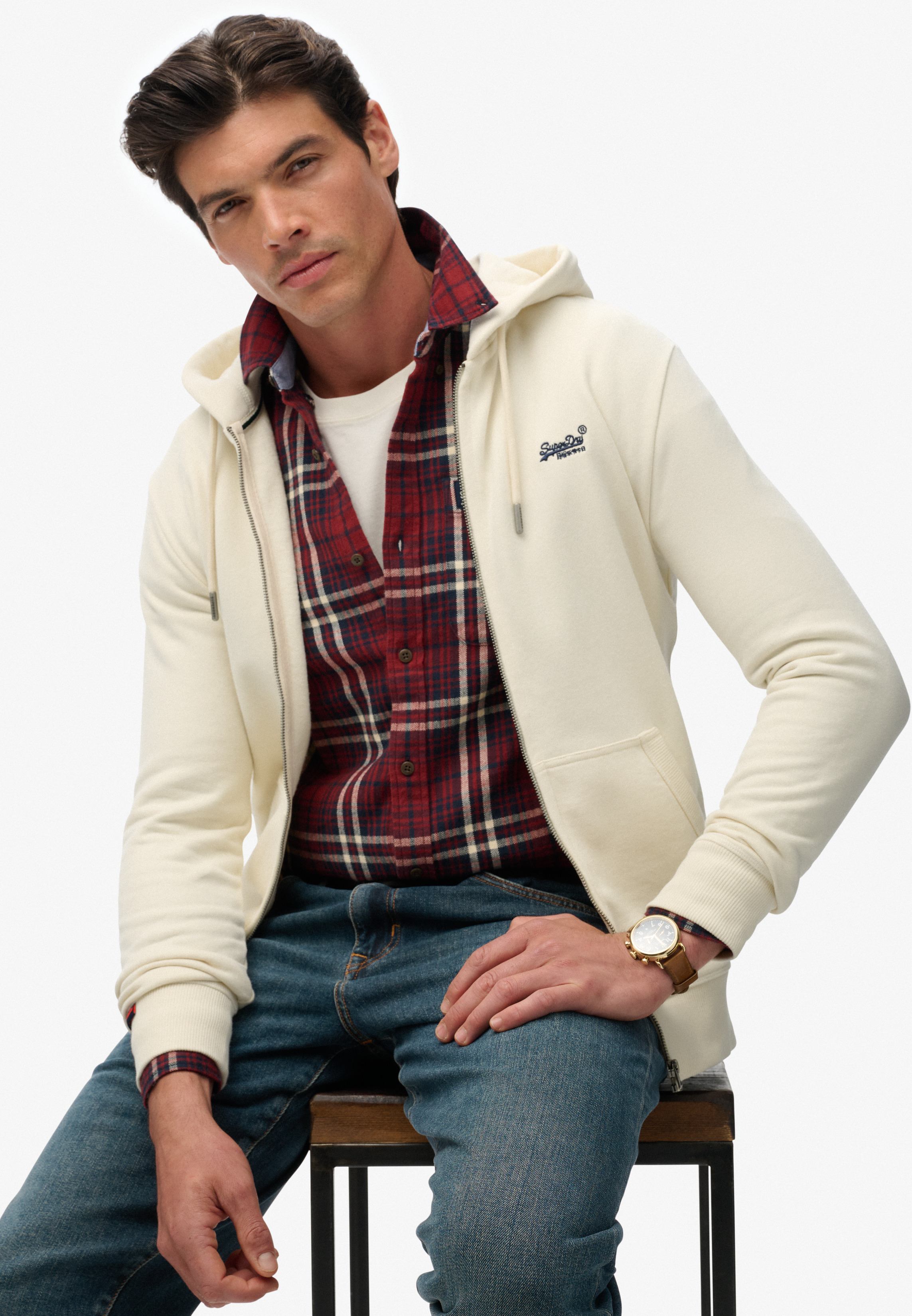 ESSENTIAL LOGO ZIP HOODIE HB