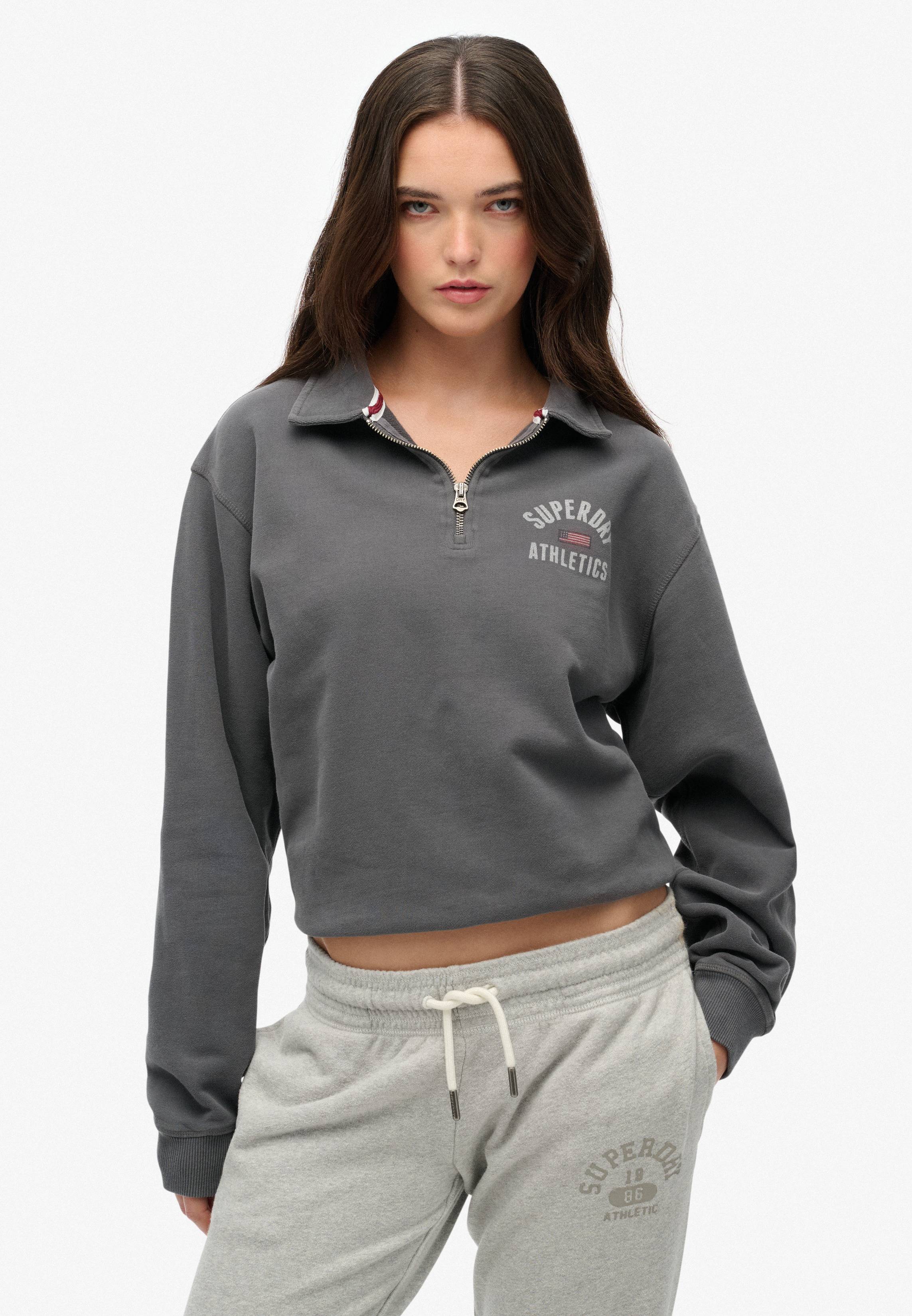 ATHLETIC COLLARED HALF ZIP
