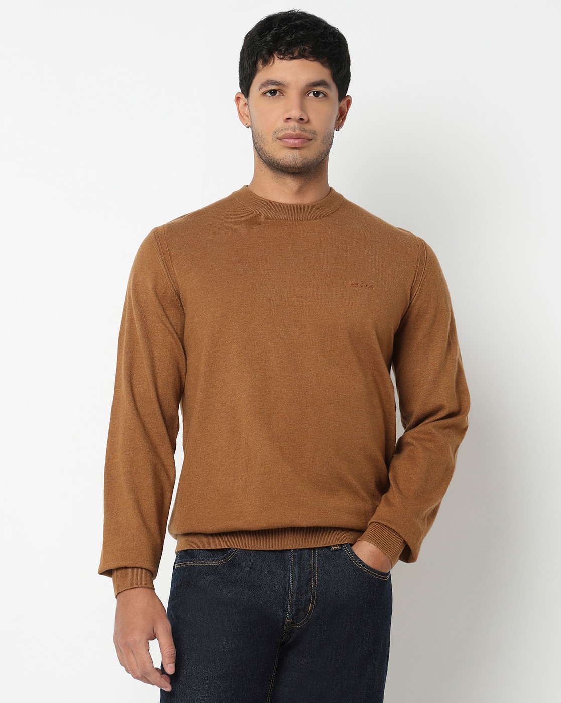 GAS | GAS Slim Fit Pullover with Signature Branding