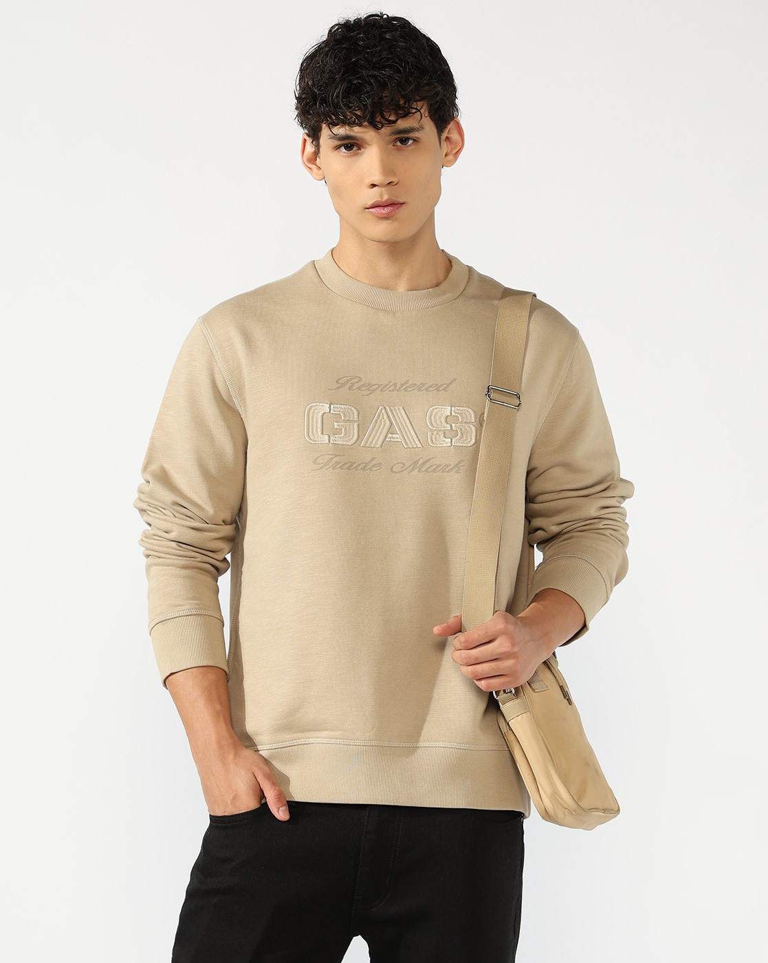 GAS | GAS Regular Fit Sweatshirt with Signature Branding