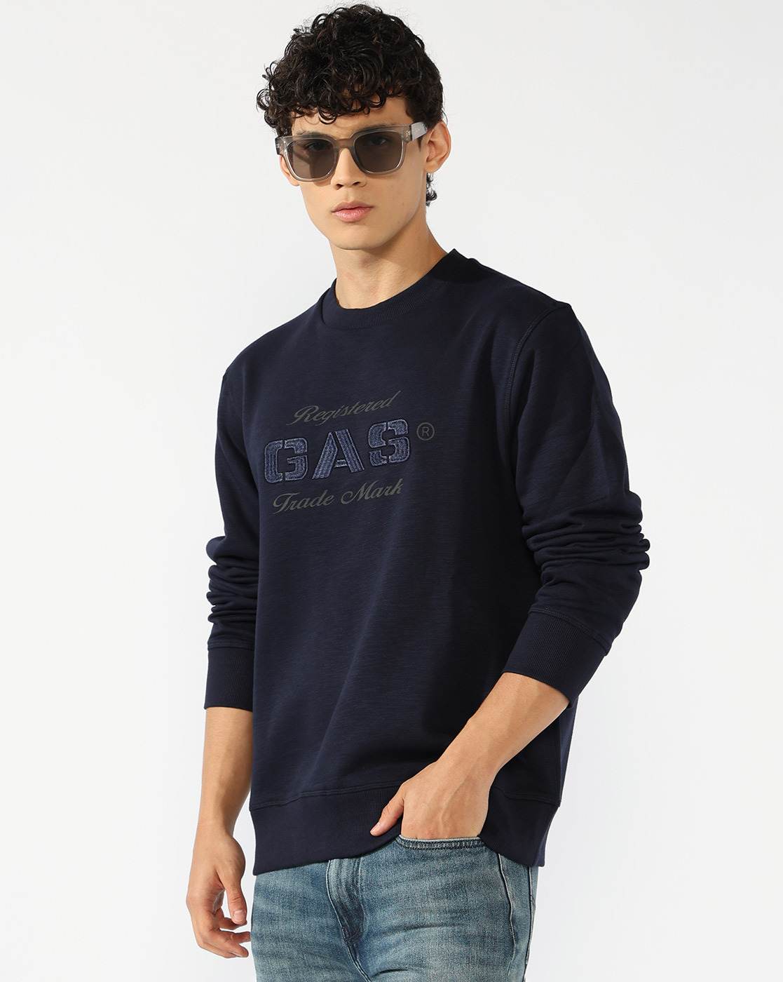 GAS | GAS Regular Fit Sweatshirt with Signature Branding