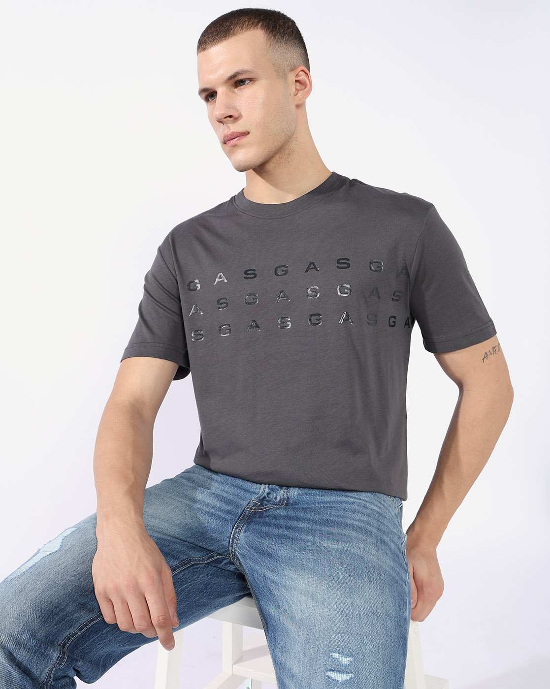 GAS | Regular Fit T-shirt with Signature Branding