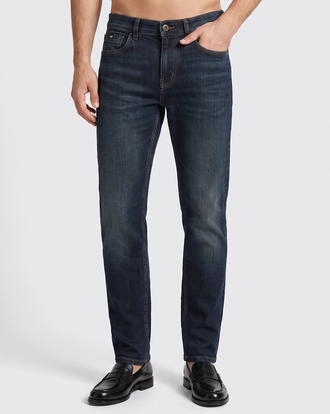 Men's Blue Slim Straight Jeans