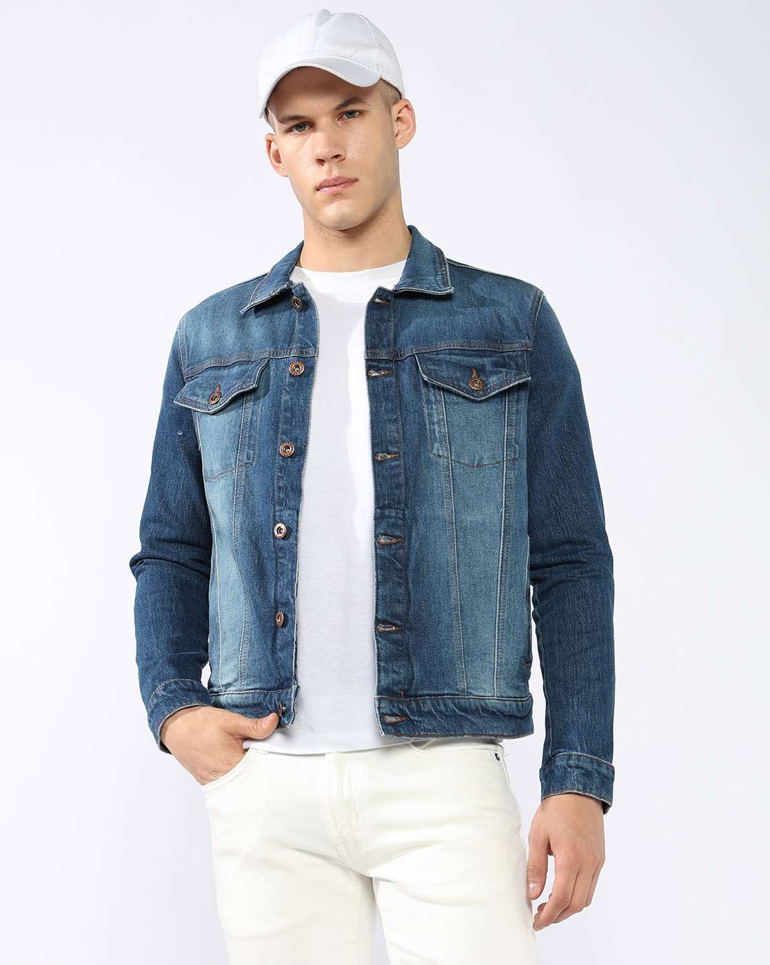 GAS | Regular Fit Denim Jacket with Printed Detail