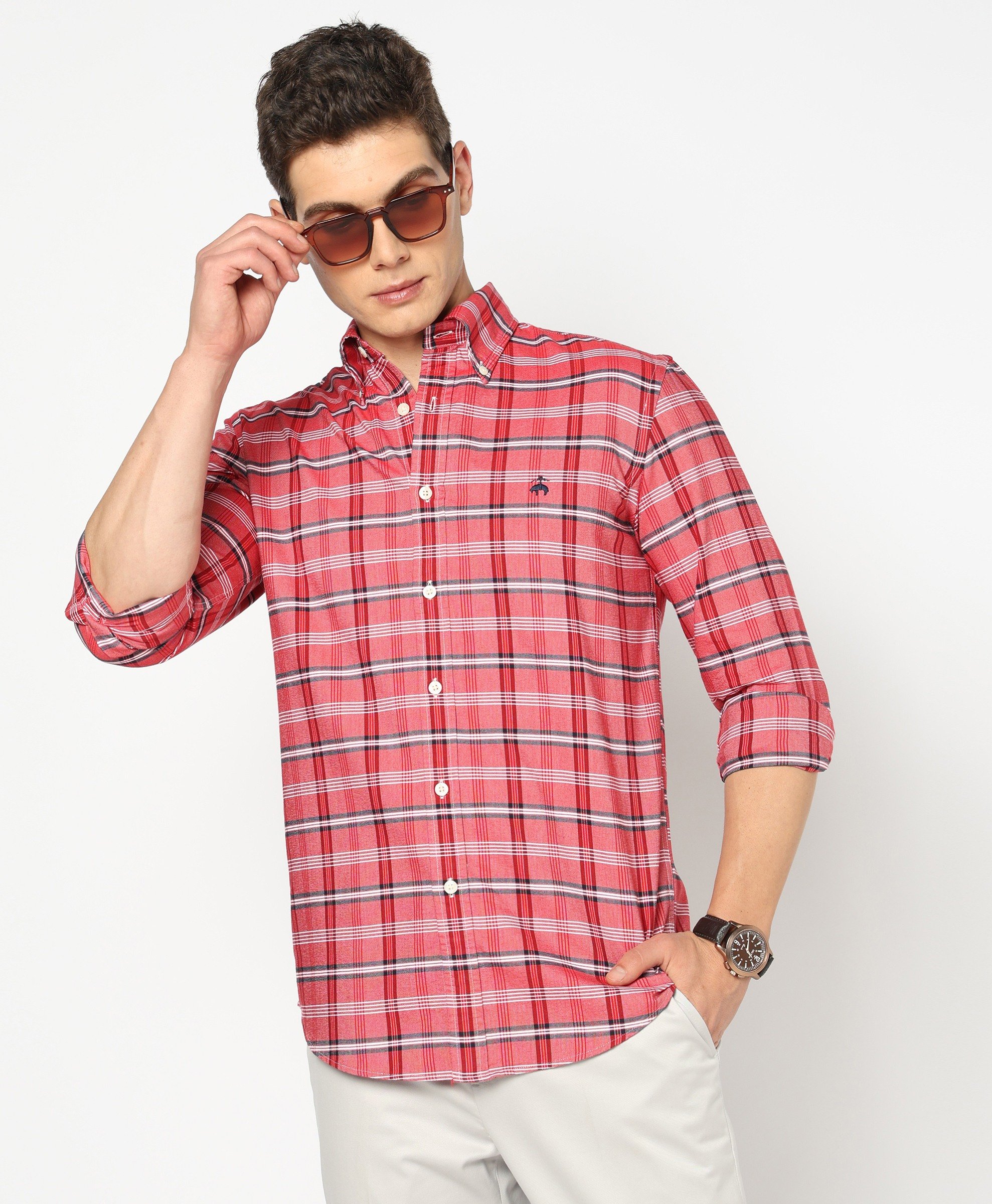 Brooks Brothers | Regular Fitted Oxford Check Sports Shirt