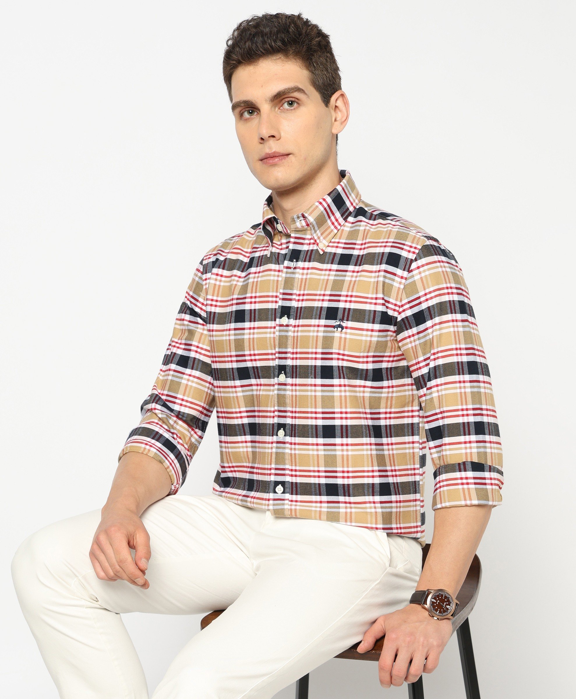 Brooks Brothers | Regular Fitted Oxford Check Sports Shirt