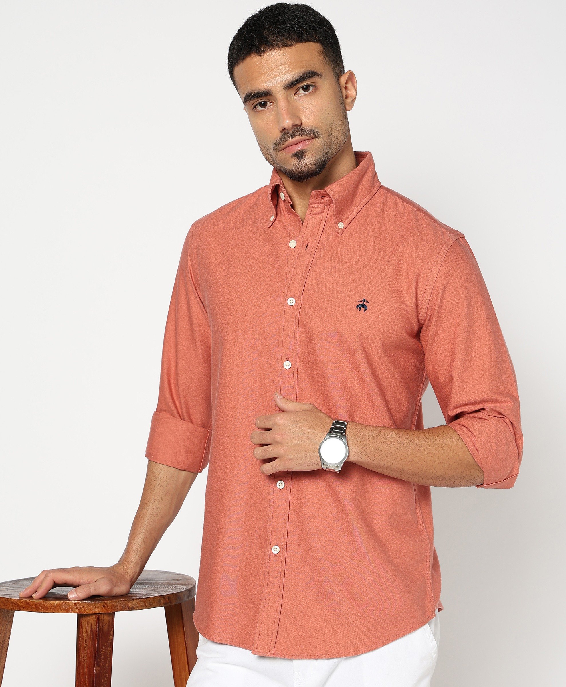 Brooks Brothers | Regular Fitted Oxford Solid Sports Shirt