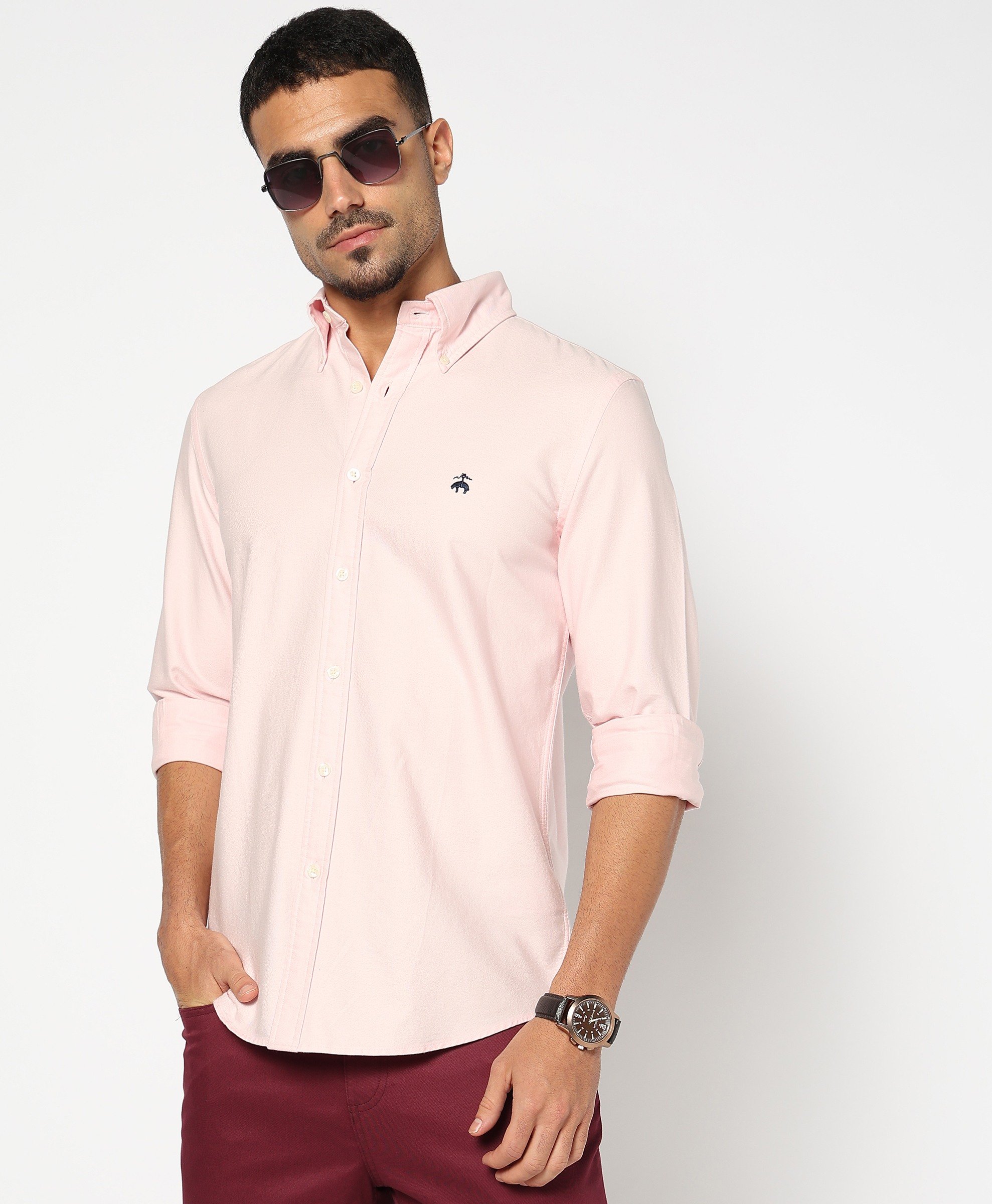 Brooks Brothers | Regular Fitted Oxford Solid Sports Shirt