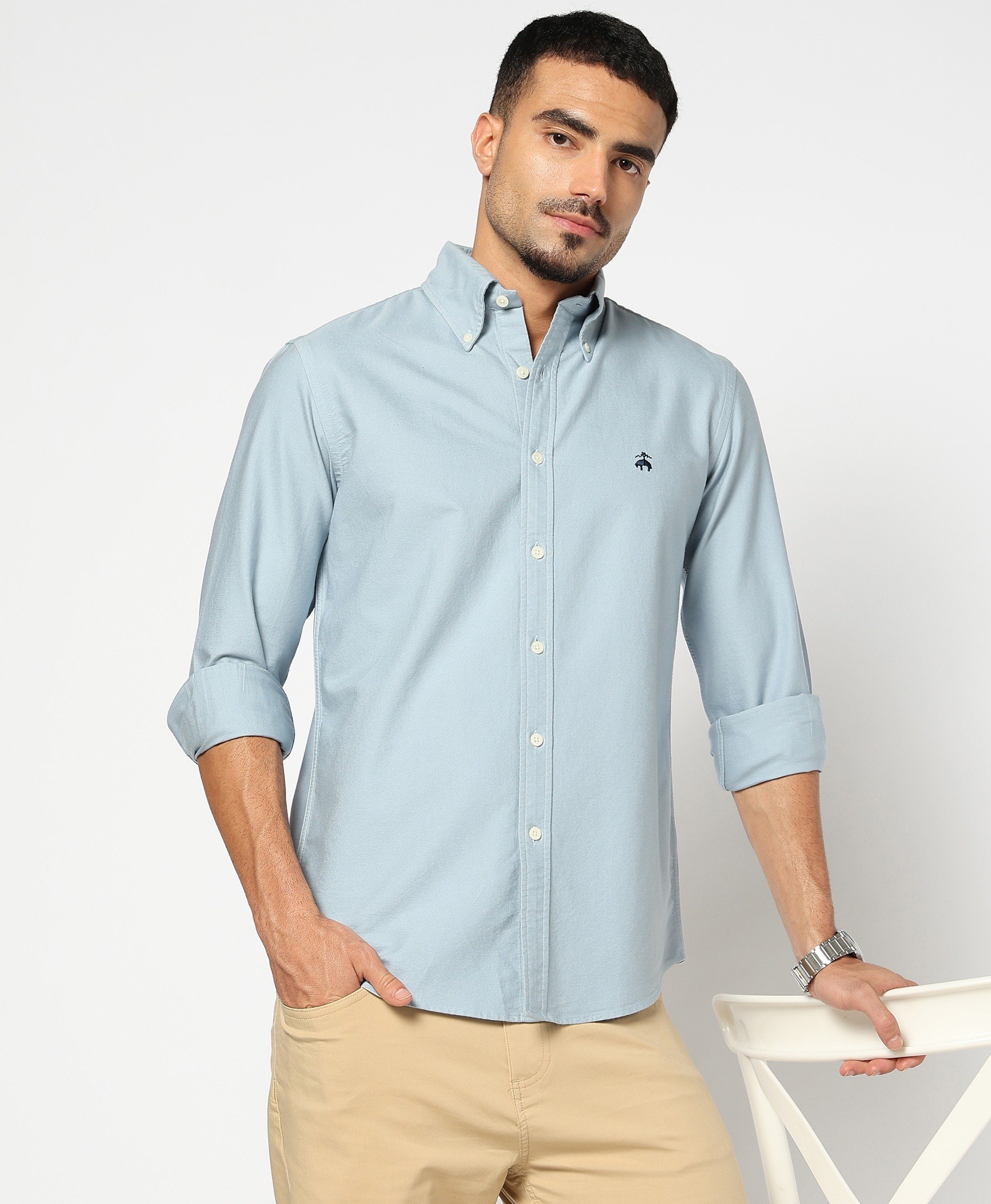 Brooks Brothers | Regular Fitted Oxford Solid Sports Shirt