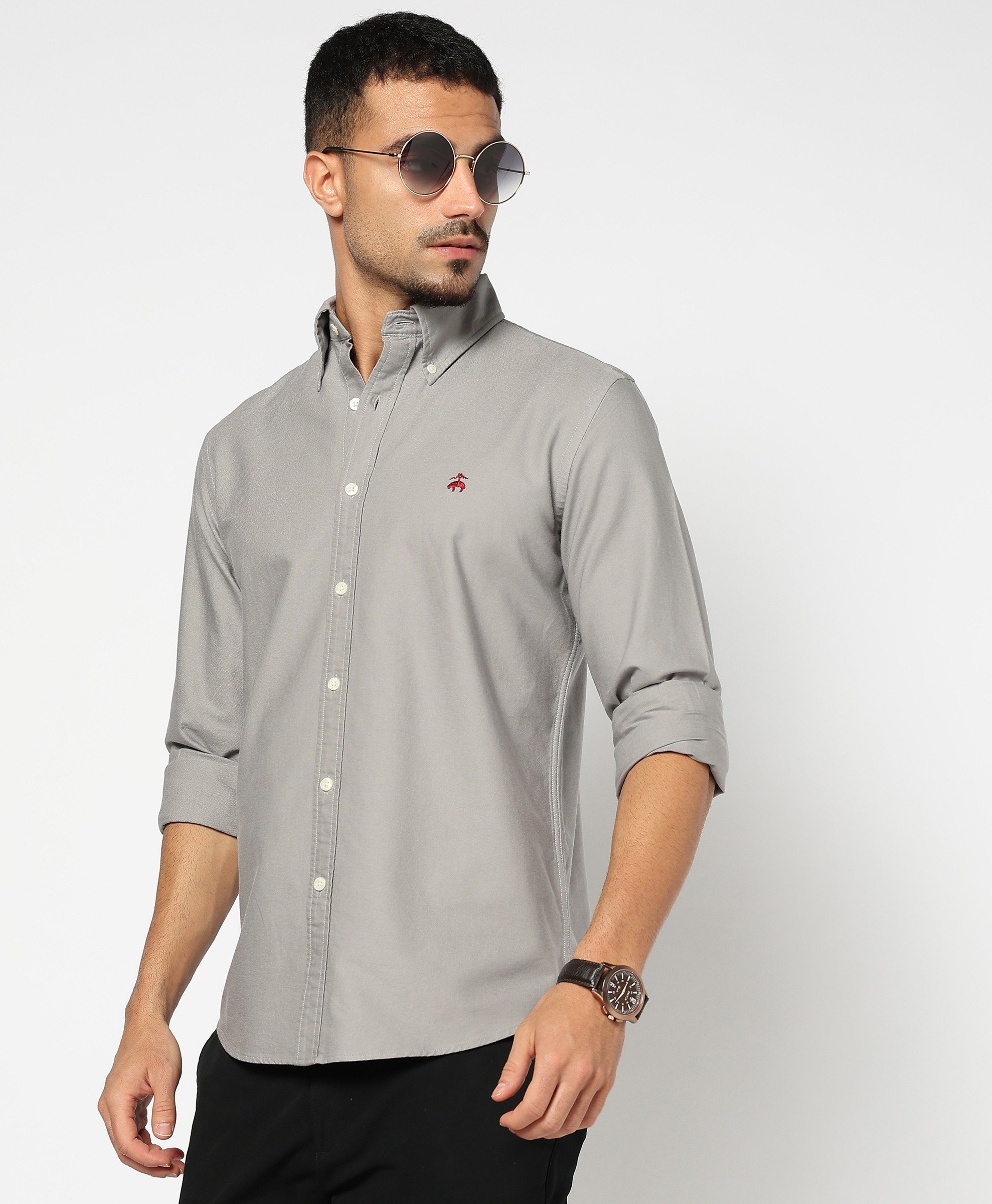 Brooks Brothers | Regular Fitted Oxford Solid Sports Shirt