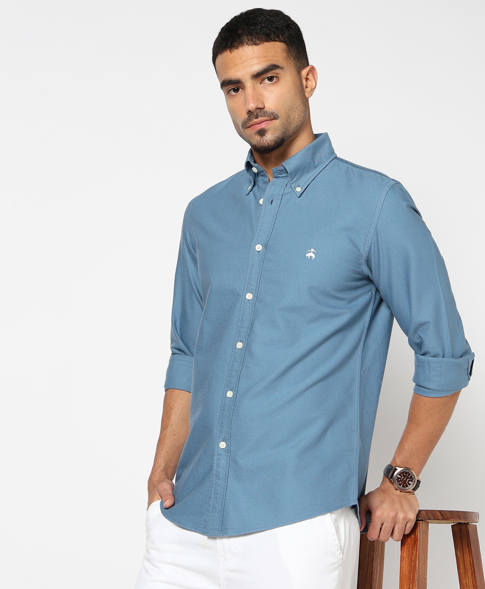 Brooks Brothers | Regular Fitted Oxford Solid Sports Shirt