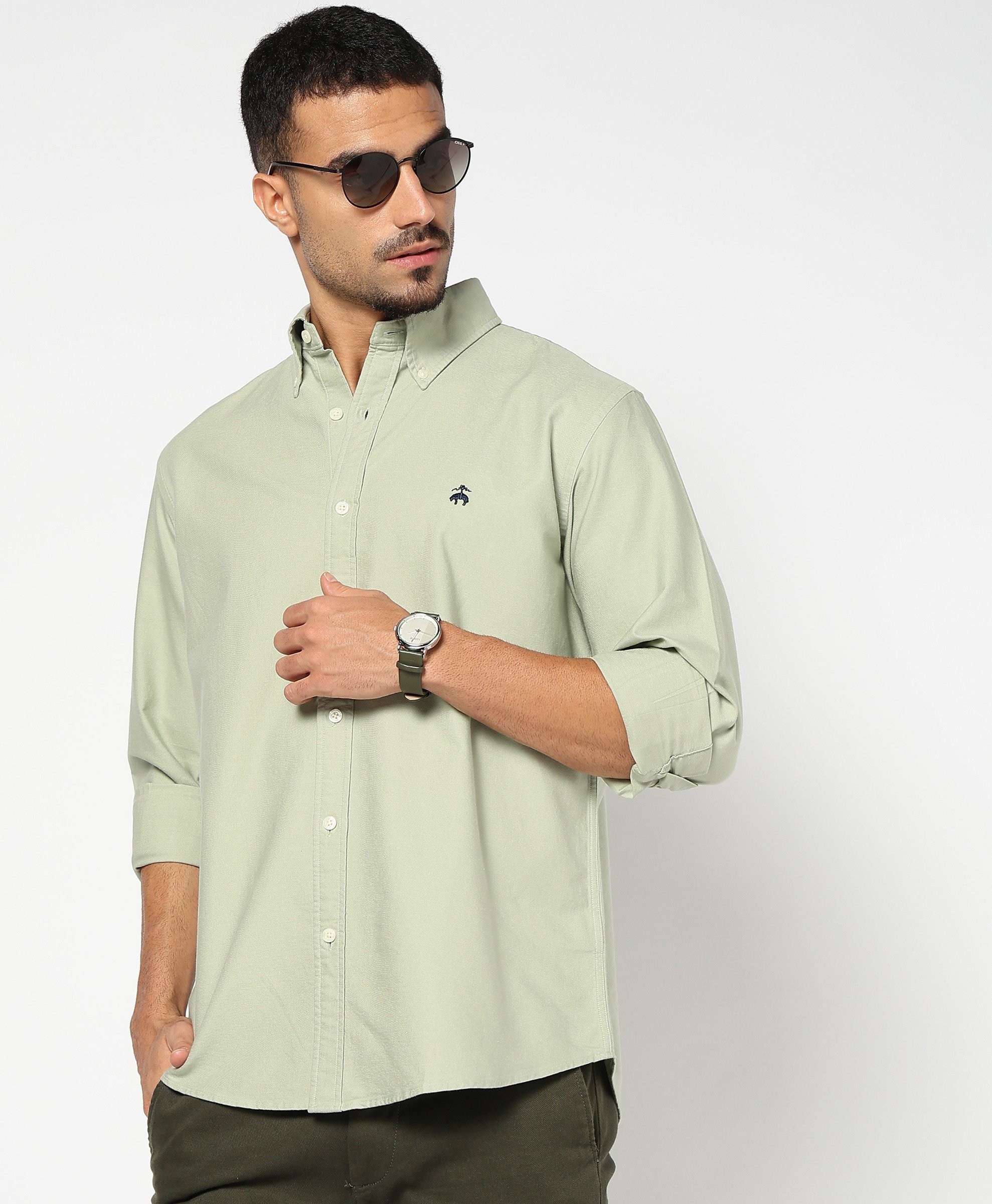 Brooks Brothers | Regular Fitted Oxford Solid Sports Shirt