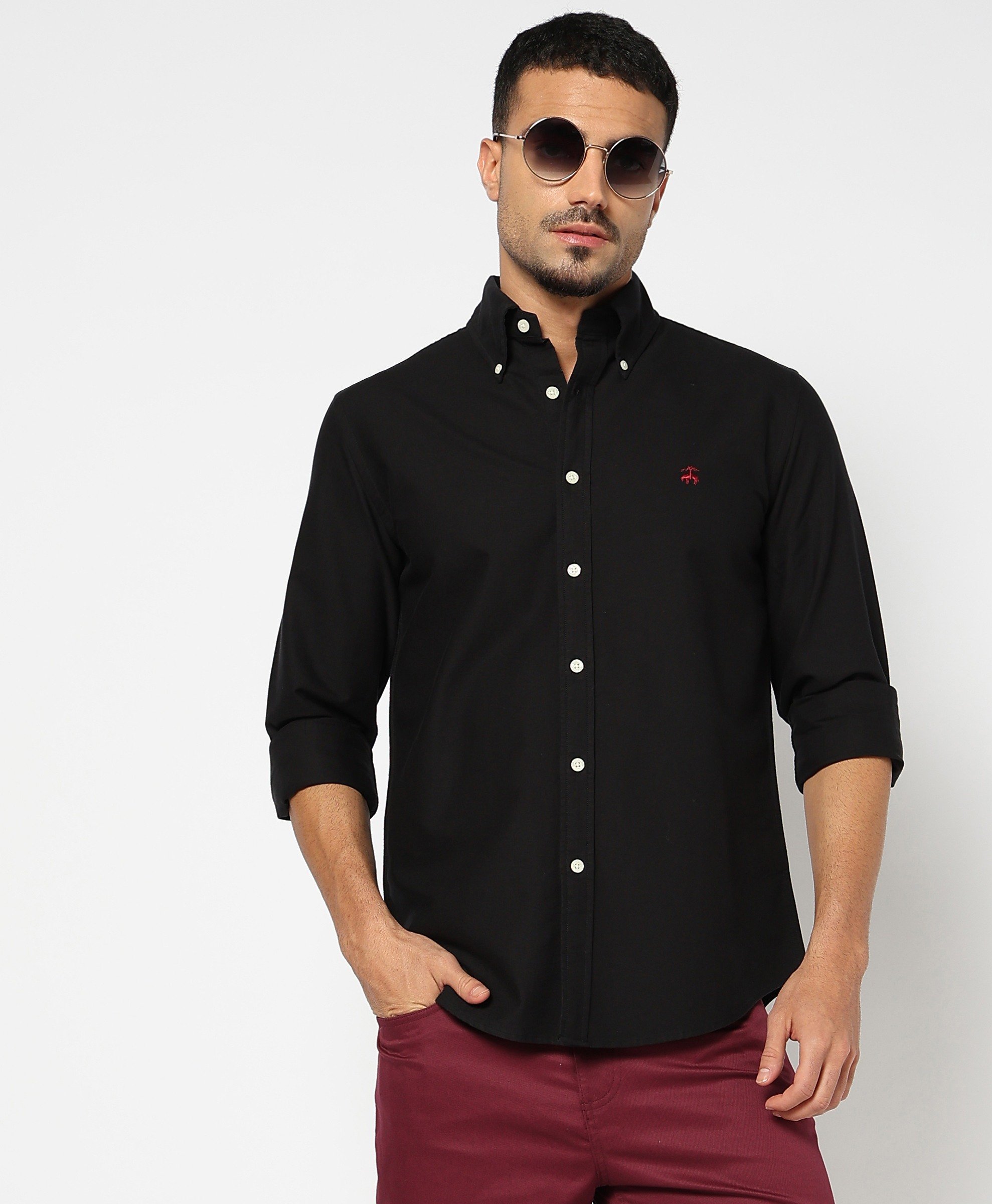 Brooks Brothers | Regular Fitted Oxford Solid Sports Shirt