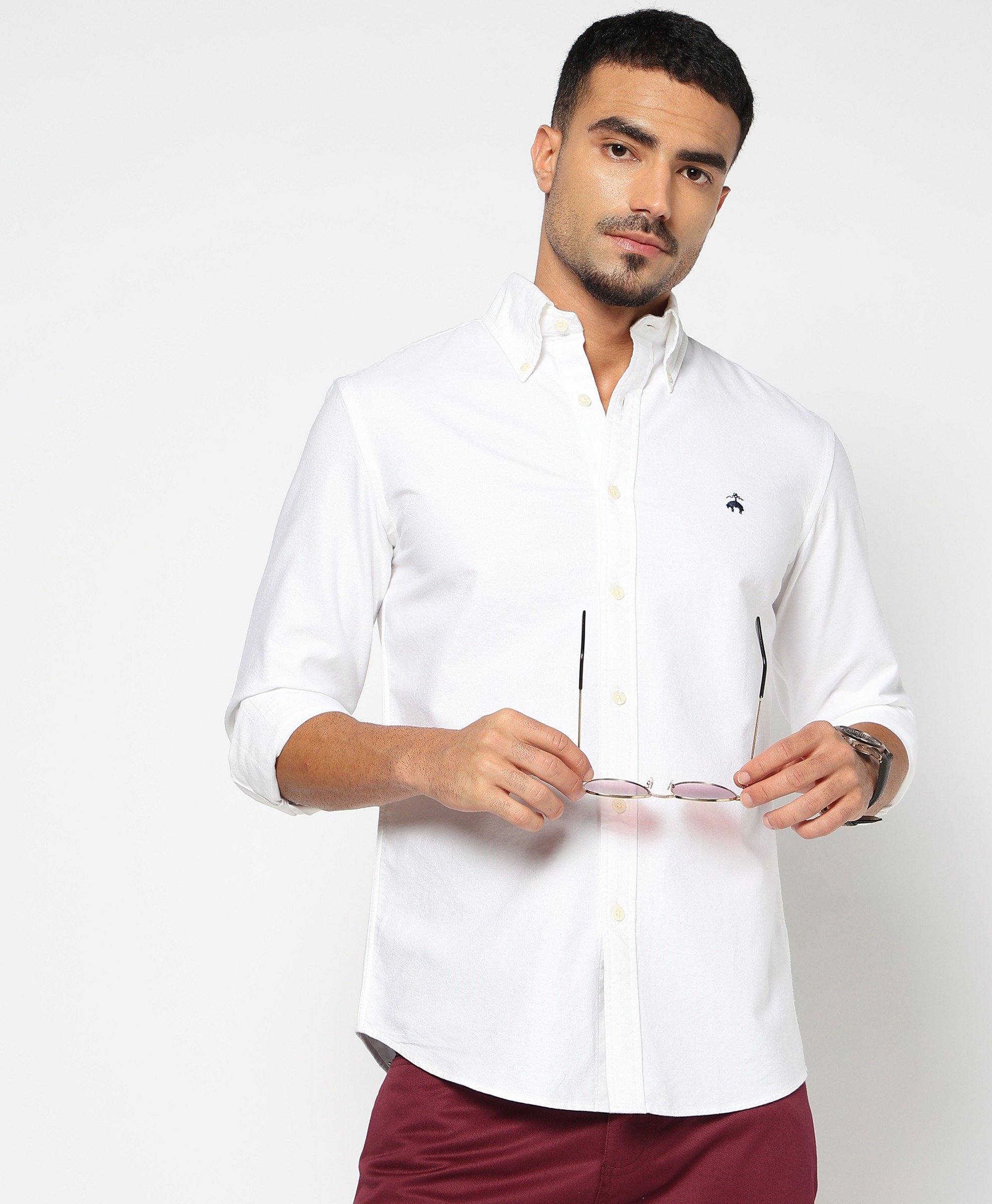 Brooks Brothers | Regular Fitted Oxford Solid Sports Shirt