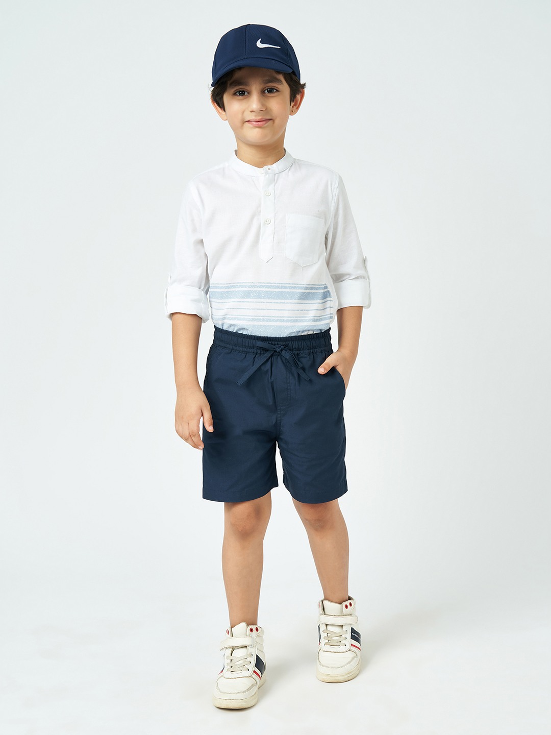 Ed-a-Mamma Boys Solid Poplin Shorts Navy