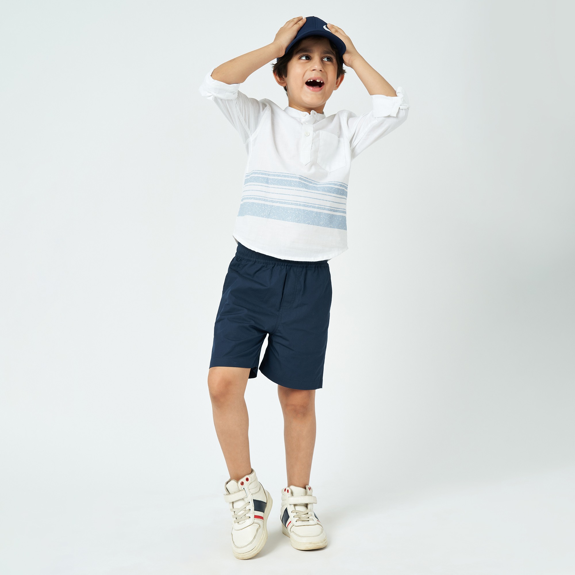 Ed-a-Mamma Boys Solid Poplin Shorts Navy