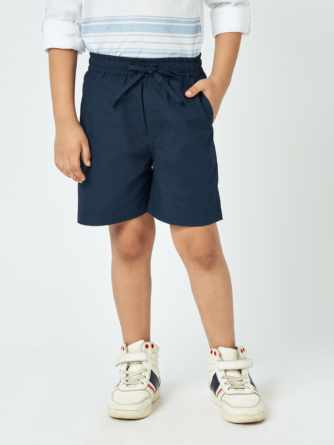 Ed-a-Mamma Boys Solid Poplin Shorts Navy