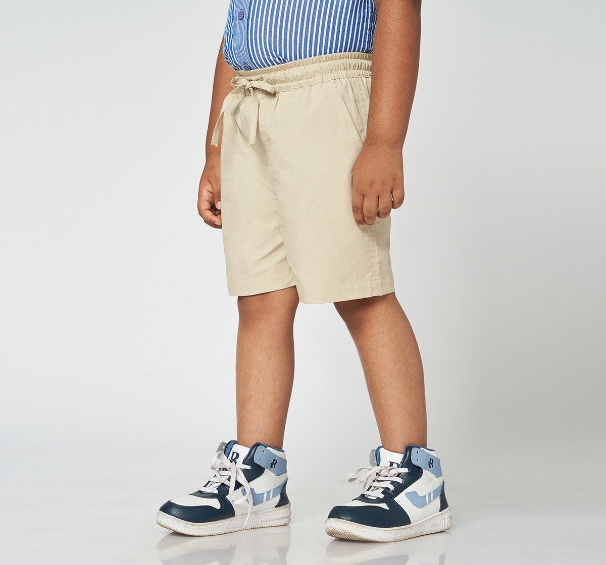 Ed-a-Mamma Boys Solid Poplin Shorts Beige