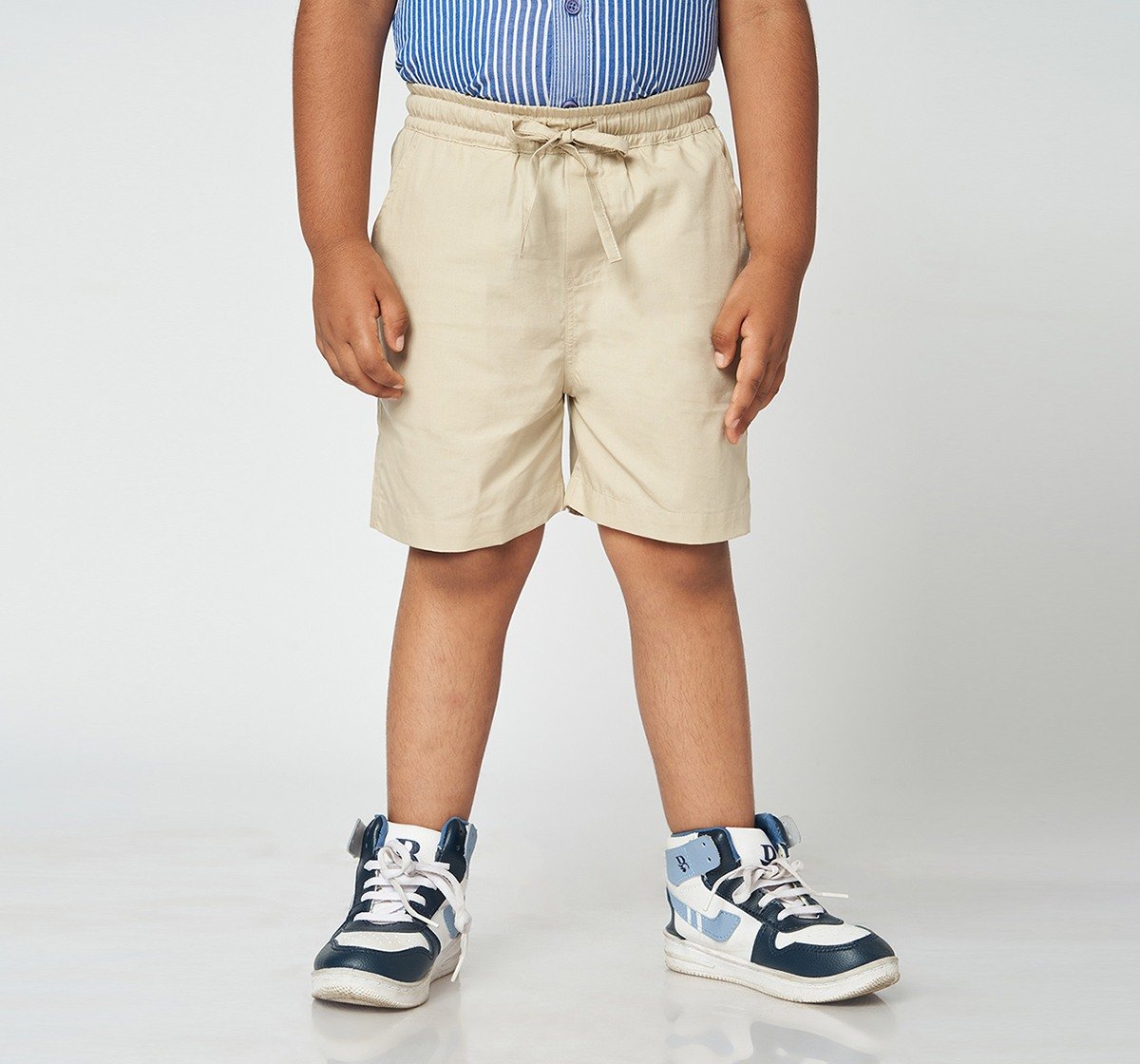 Ed-a-Mamma Boys Solid Poplin Shorts Beige