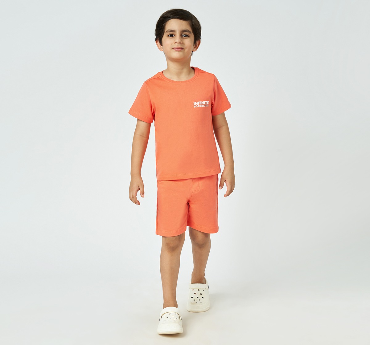 Ed-a-Mamma Boys Solid T-shirt and Shorts set  Olive