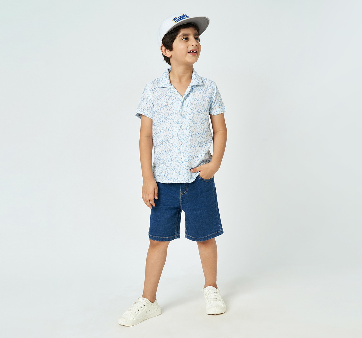 Ed-a-Mamma Boys Aop Shirt  White