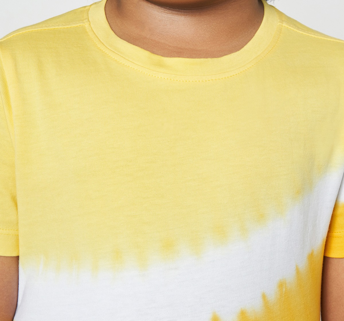 Ed-a-Mamma Boys Tie & dye T shirt and Soild shorts set Yellow