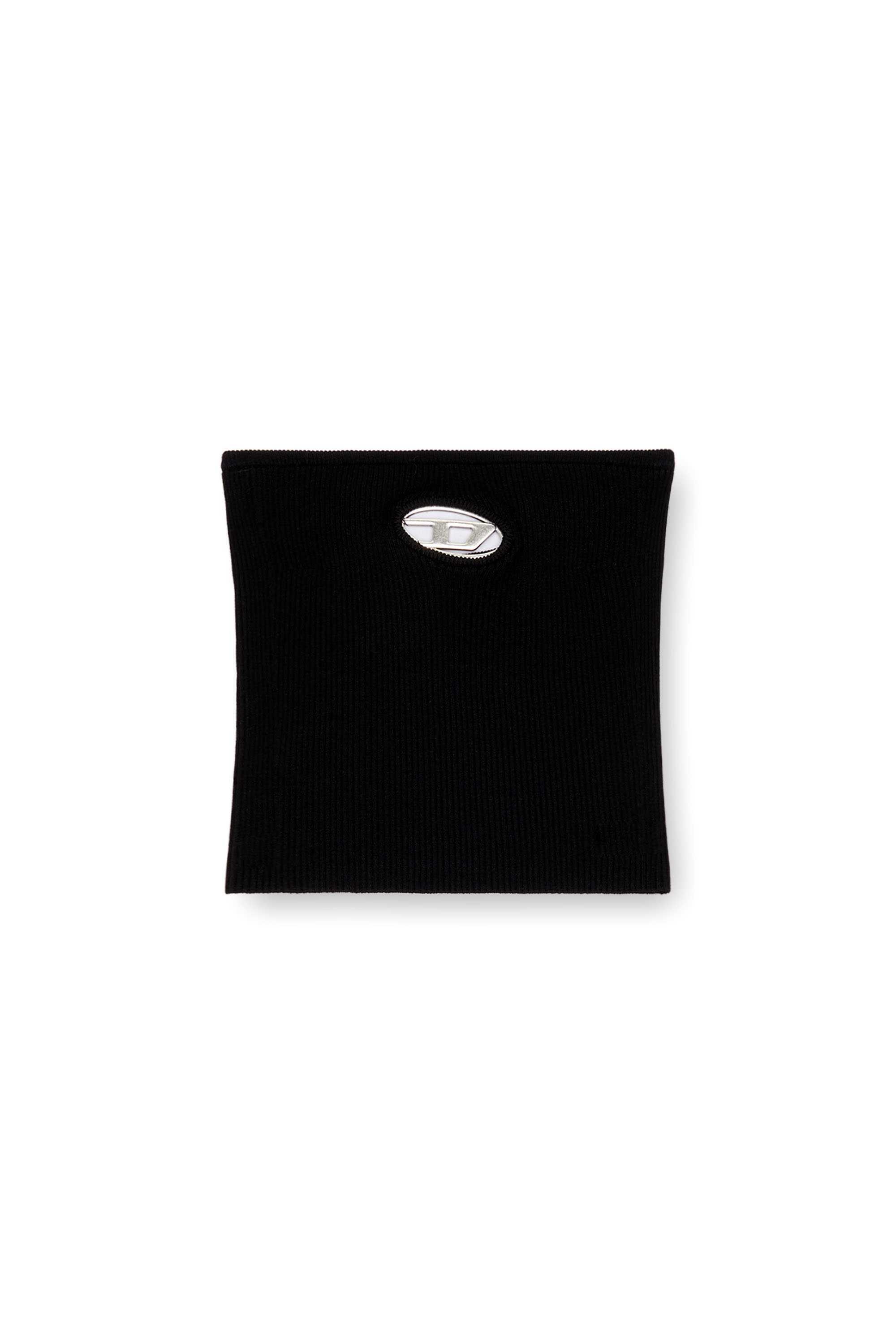 Black Tube top with logo plaque