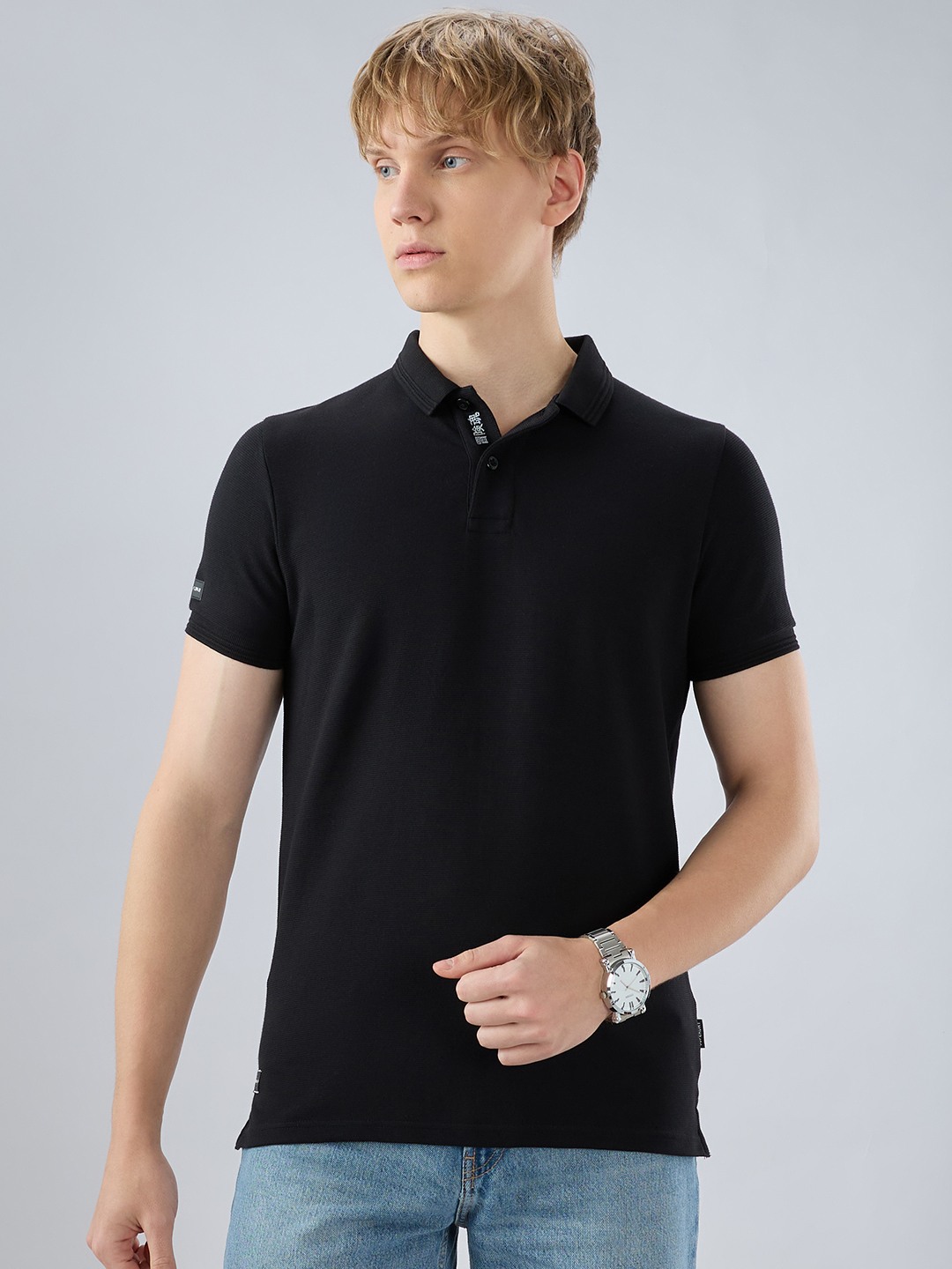 OTTOMAN RIB CHROME POLO