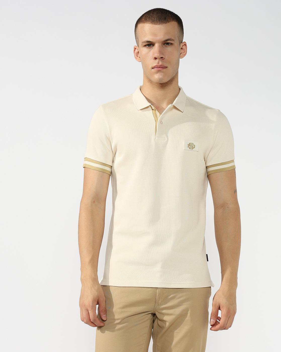 CHROME TEXTURED FLATKNIT POLO