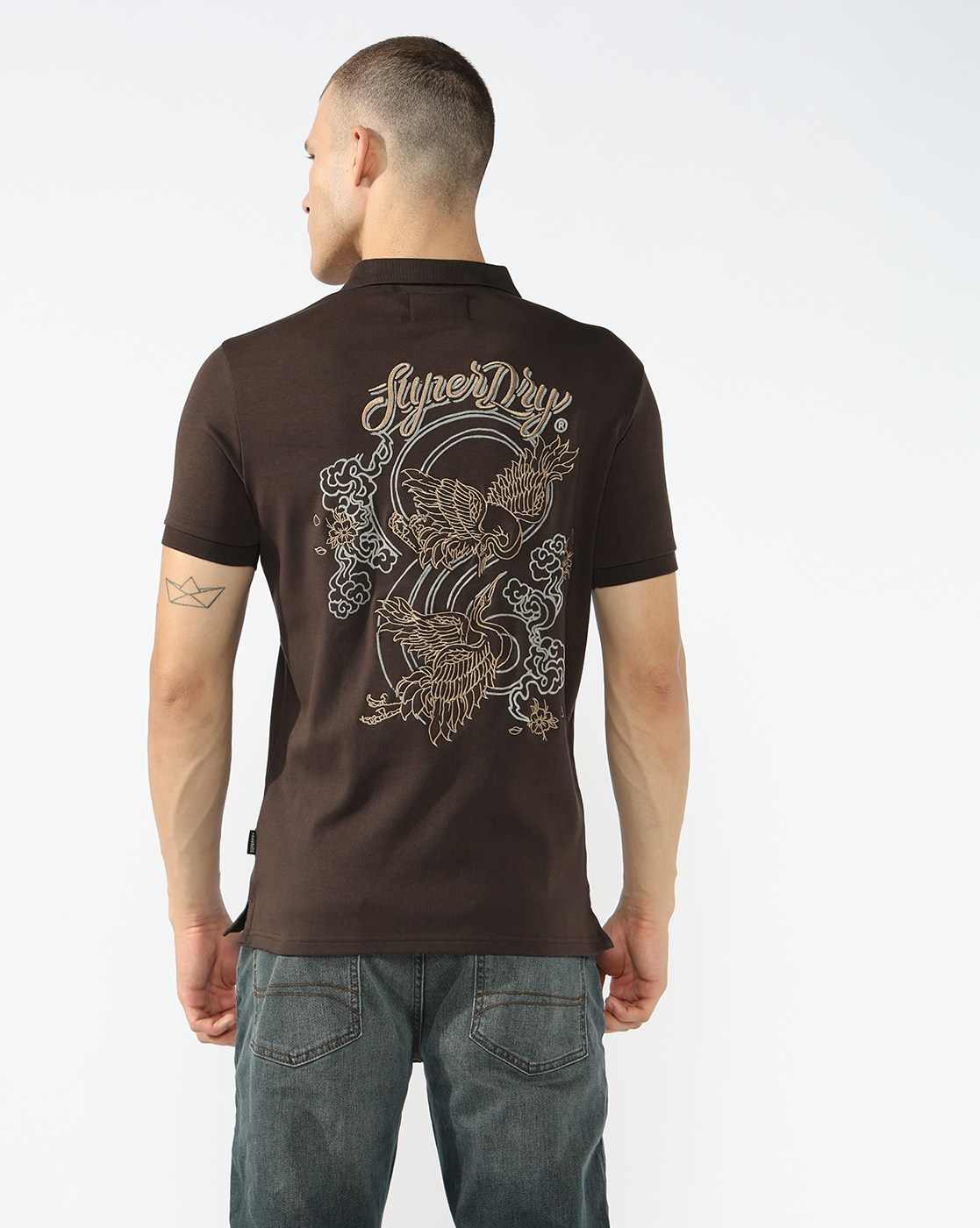 JAPANESE SWAN EMBROIDERY POLO